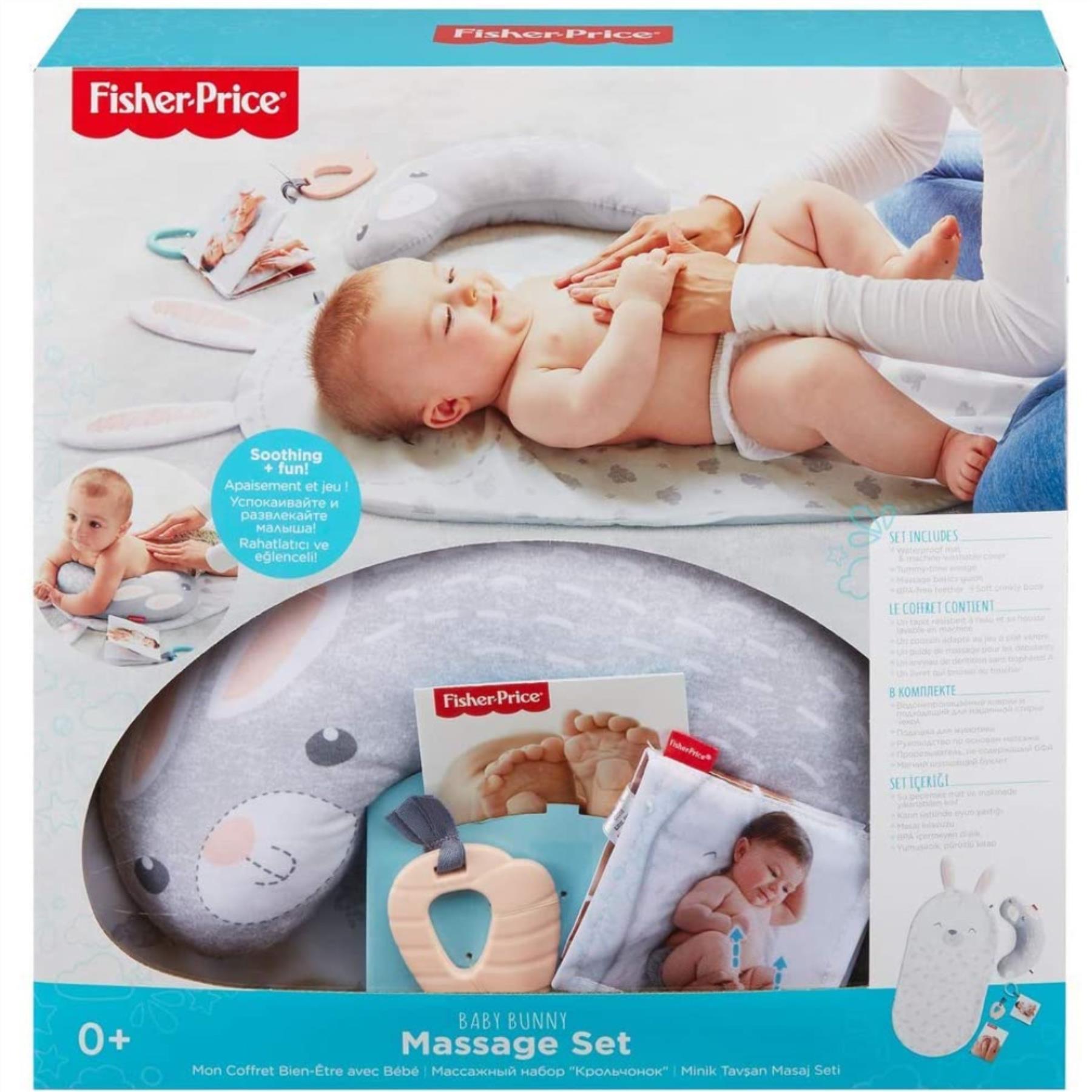 Fisher Price Baby Bunny Massage Set with Changing Mat and Wedge Pillow by Fisher Price - The Magic Toy Shop