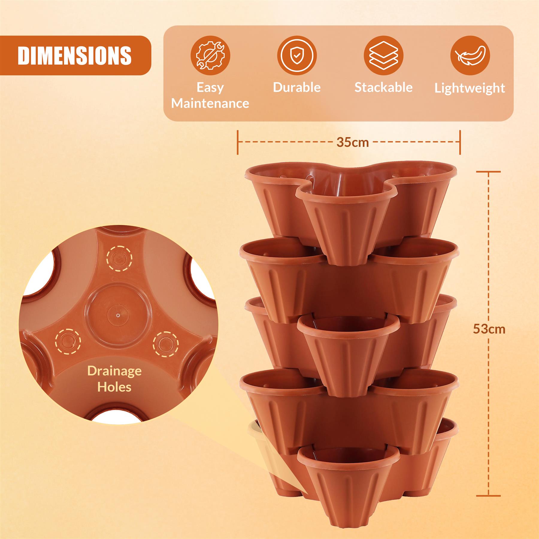 Stackable Strawberry Planter