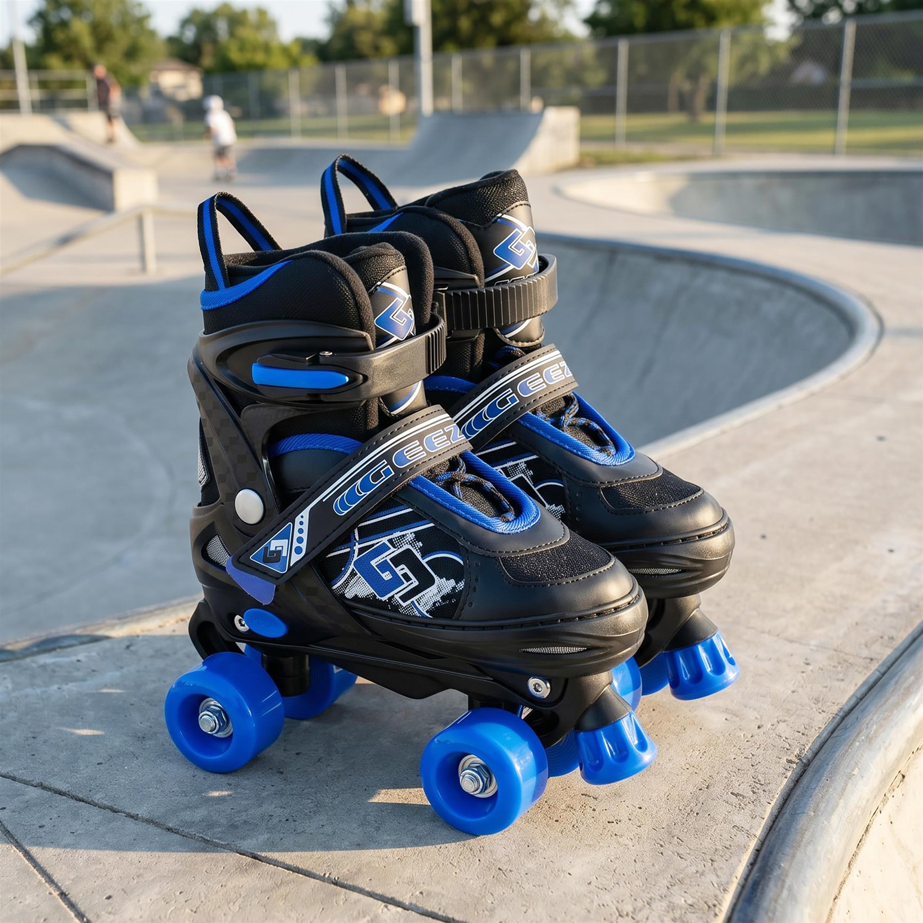 Blue & Black Kids Adjustable Roller Skates