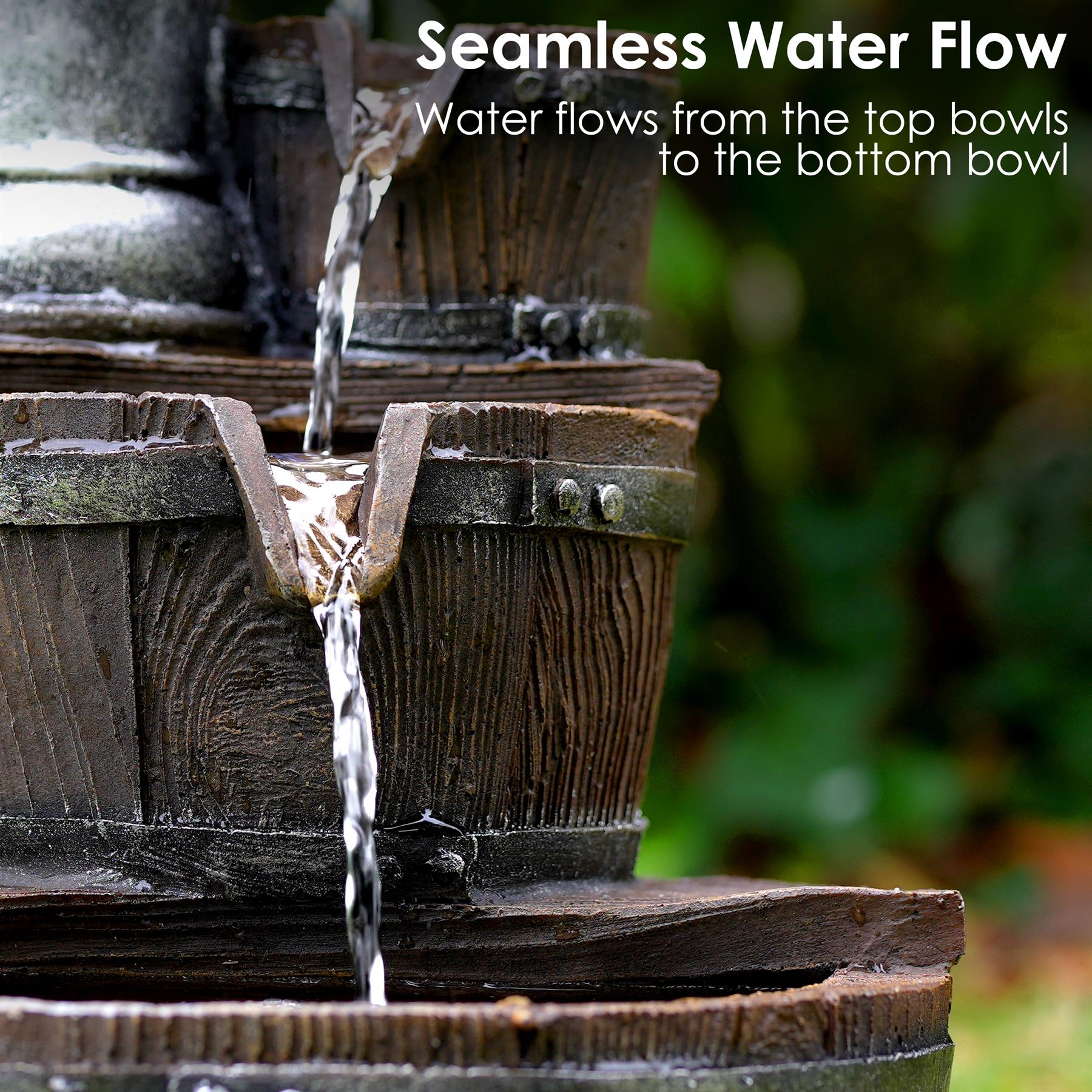 Pump Barrel Water Feature Outdoor With LED by GEEZY - The Magic Toy Shop