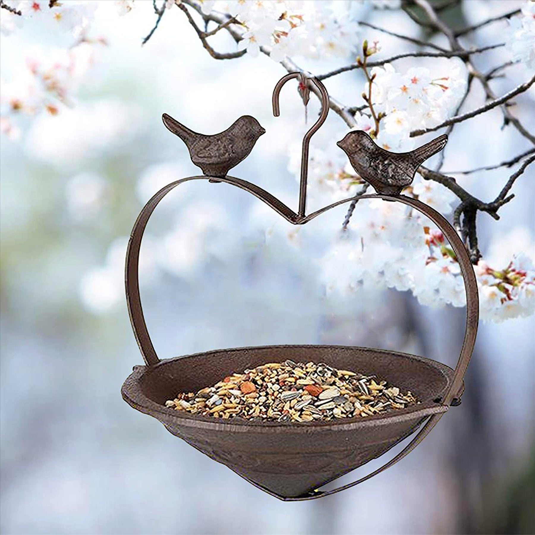 Rustic Cast Iron Hanging Bird Feeder by GEEZY - The Magic Toy Shop