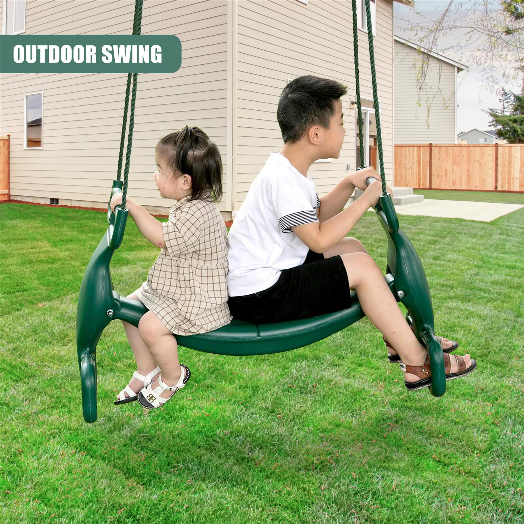 Tandem Swing with Two Seats by The Magic Toy Shop - The Magic Toy Shop