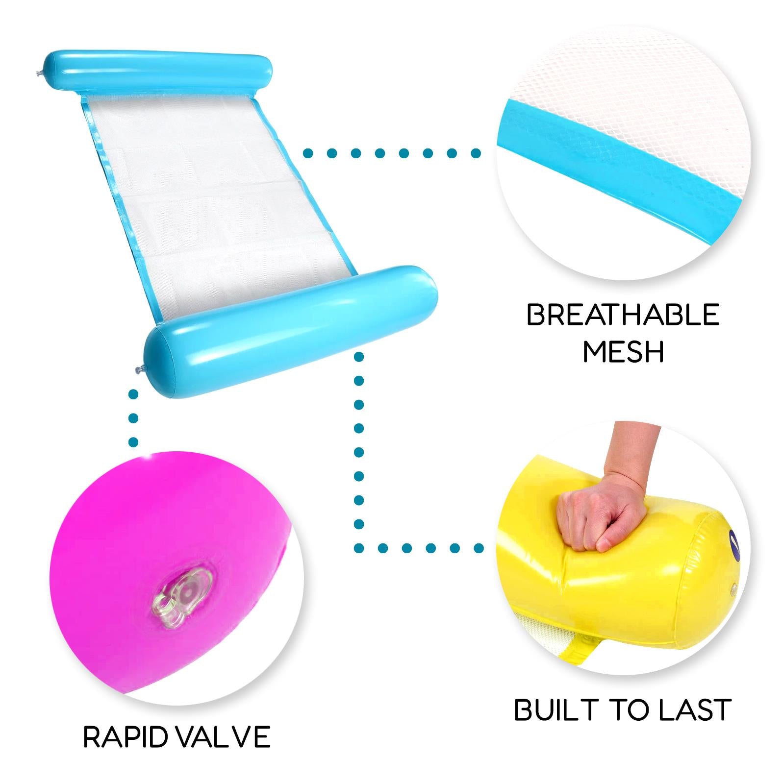 Floating Inflatble Water Hammock Set of 2 by GEEZY - The Magic Toy Shop