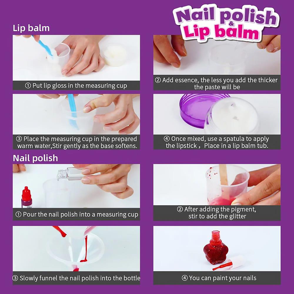 Nail Polish and Lip Balm Making Kit for Girls by The Magic Toy Shop - The Magic Toy Shop
