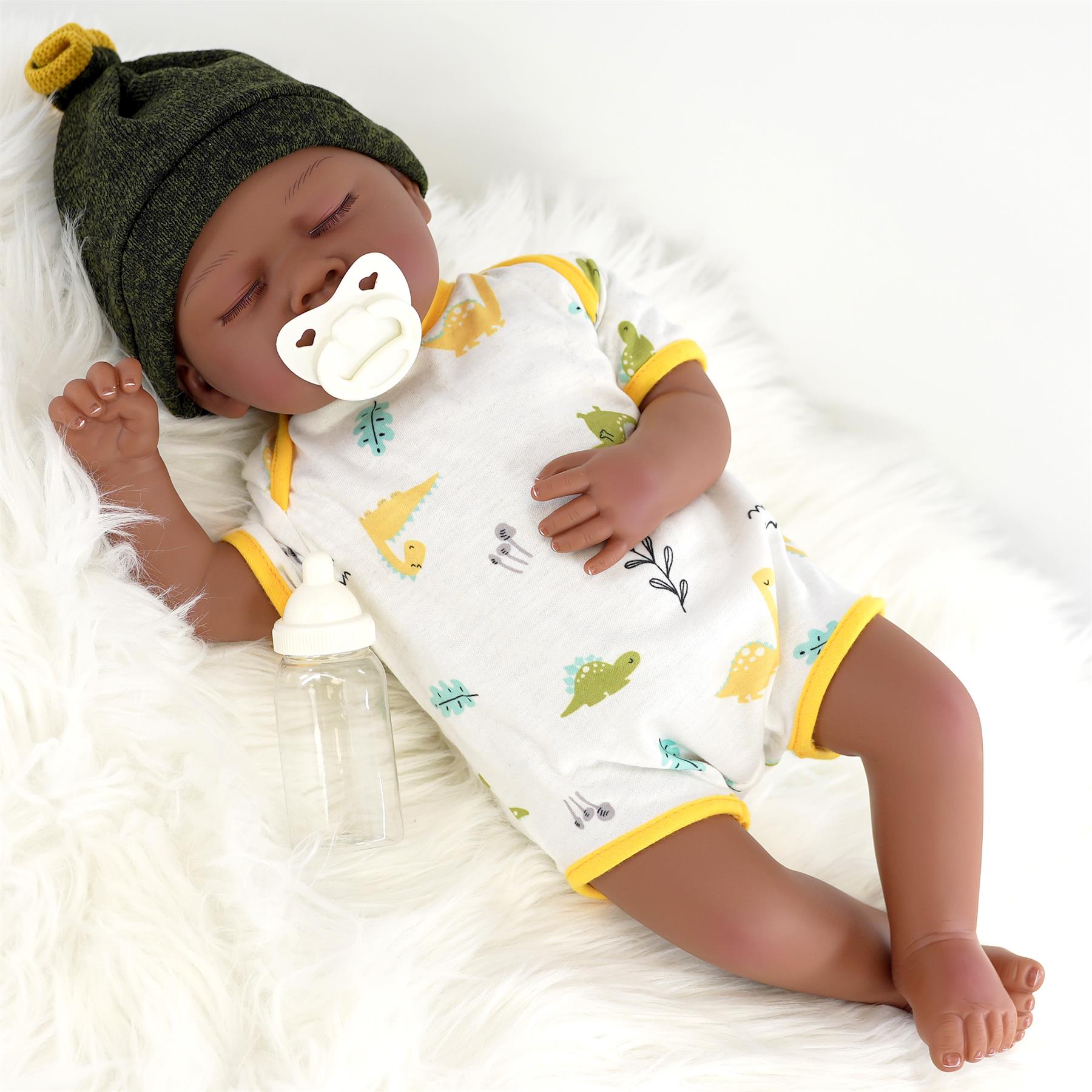BiBi Black Doll Reborn Ethnic Sleeping Boy "Glorio" (50 cm / 20") by BiBi Doll - The Magic Toy Shop