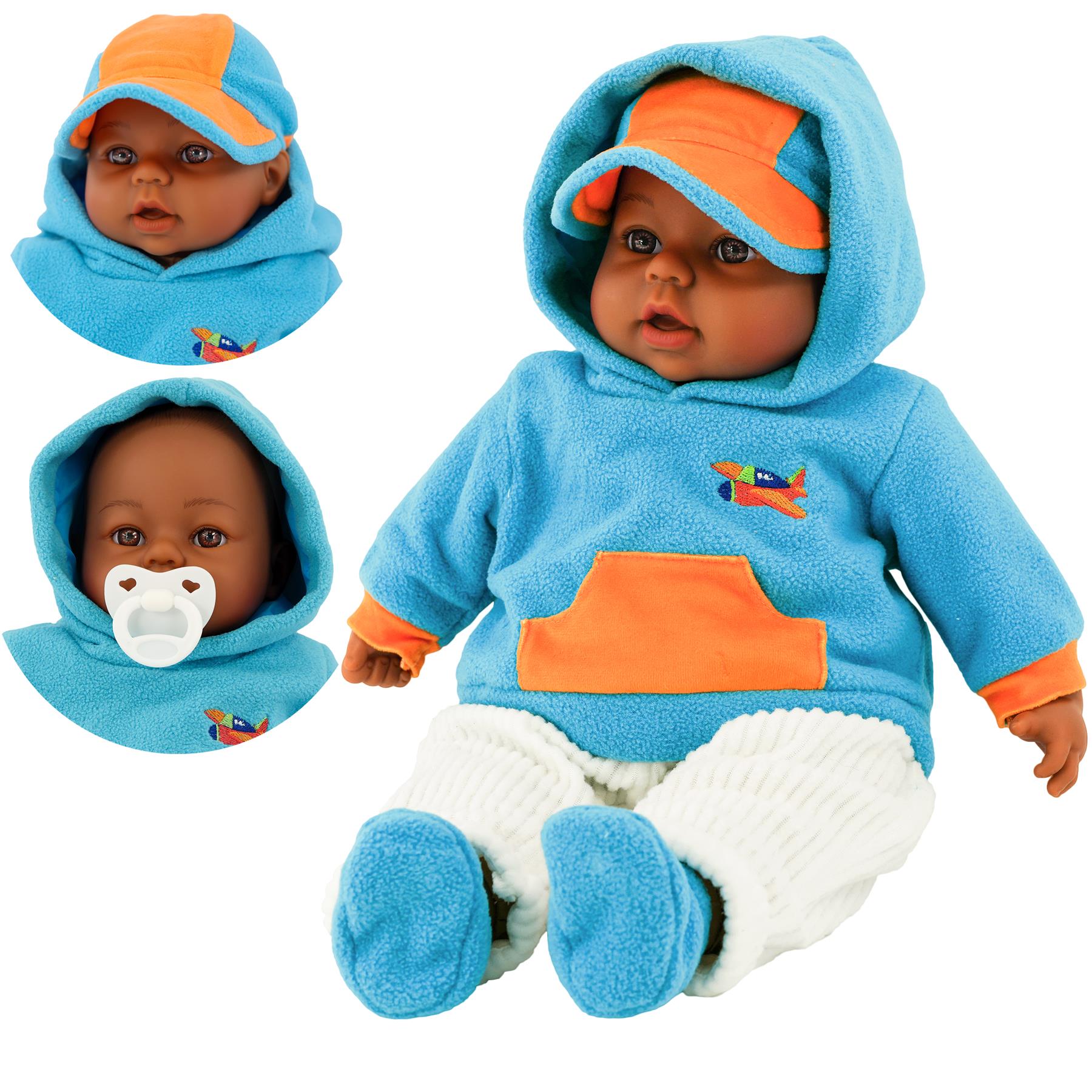 BiBi Black Baby Doll "Leo" (45 cm / 18") by BiBi Doll - The Magic Toy Shop