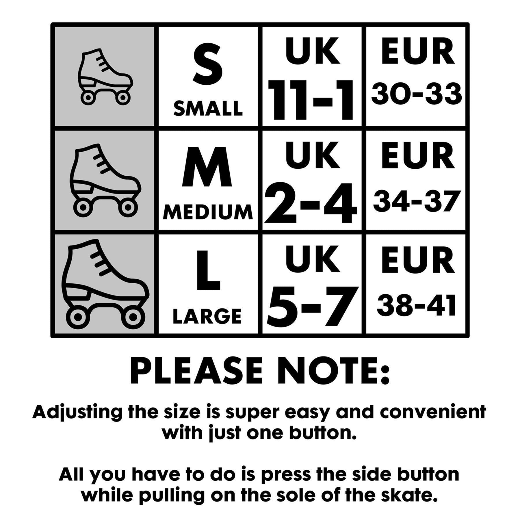 Adjustable Black & Blue Quad Roller Skates for Kids by The Magic Toy Shop - The Magic Toy Shop