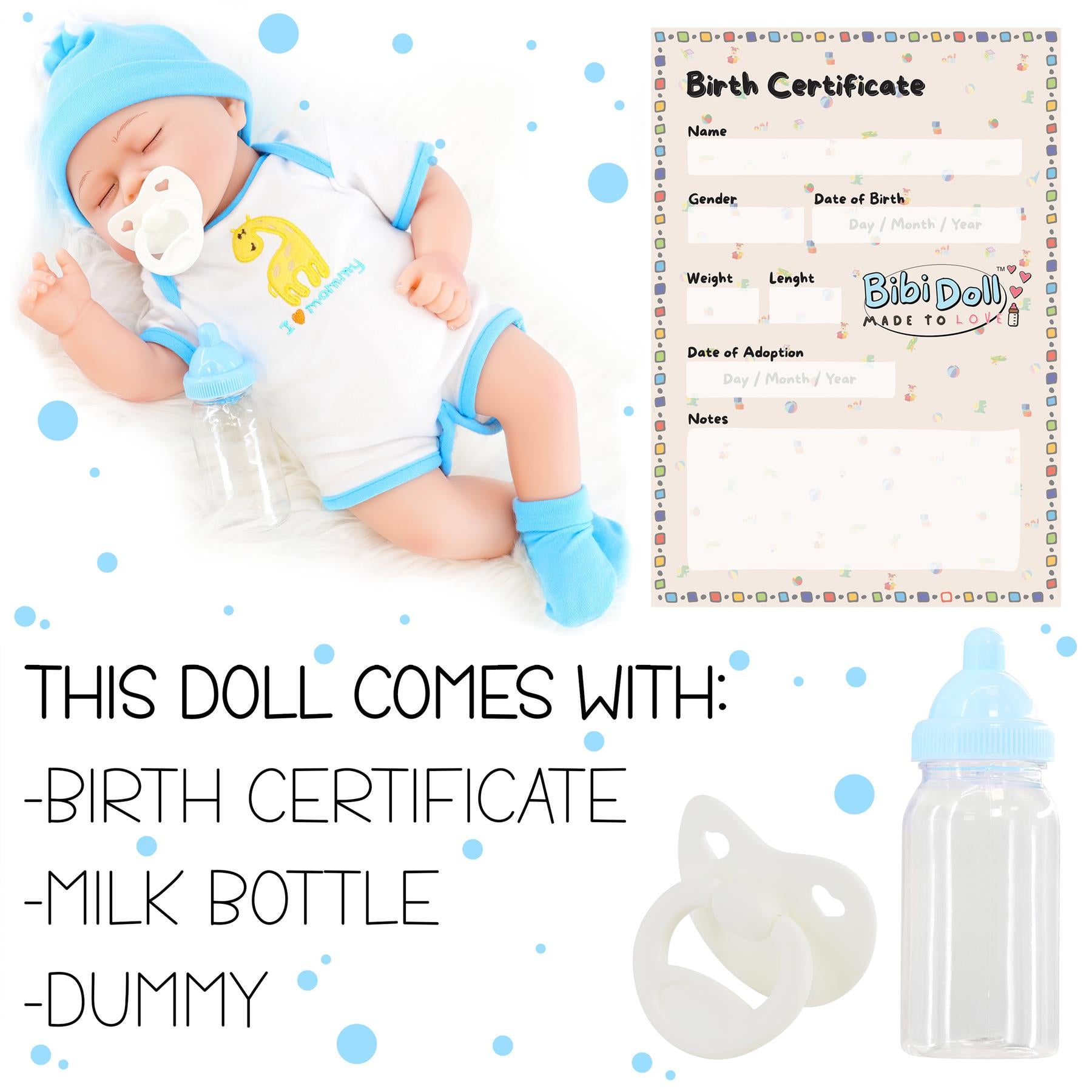 BiBi Doll Reborn Sleeping Boy "Douglas" (43 cm / 17") by BiBi Doll - The Magic Toy Shop