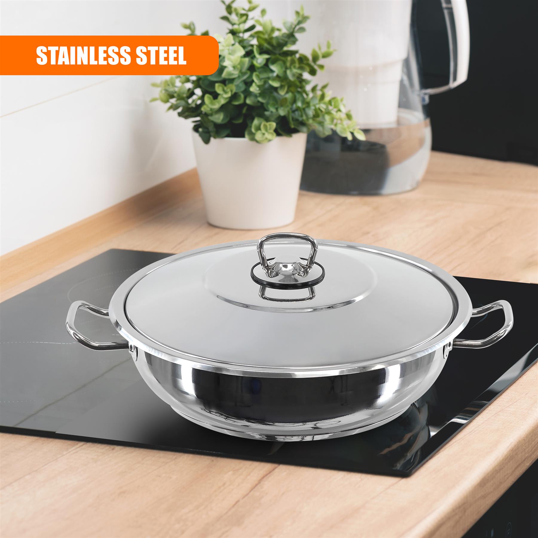 Gastro Shallow Pot With Lid 28 x 8 cm by GEEZY - The Magic Toy Shop