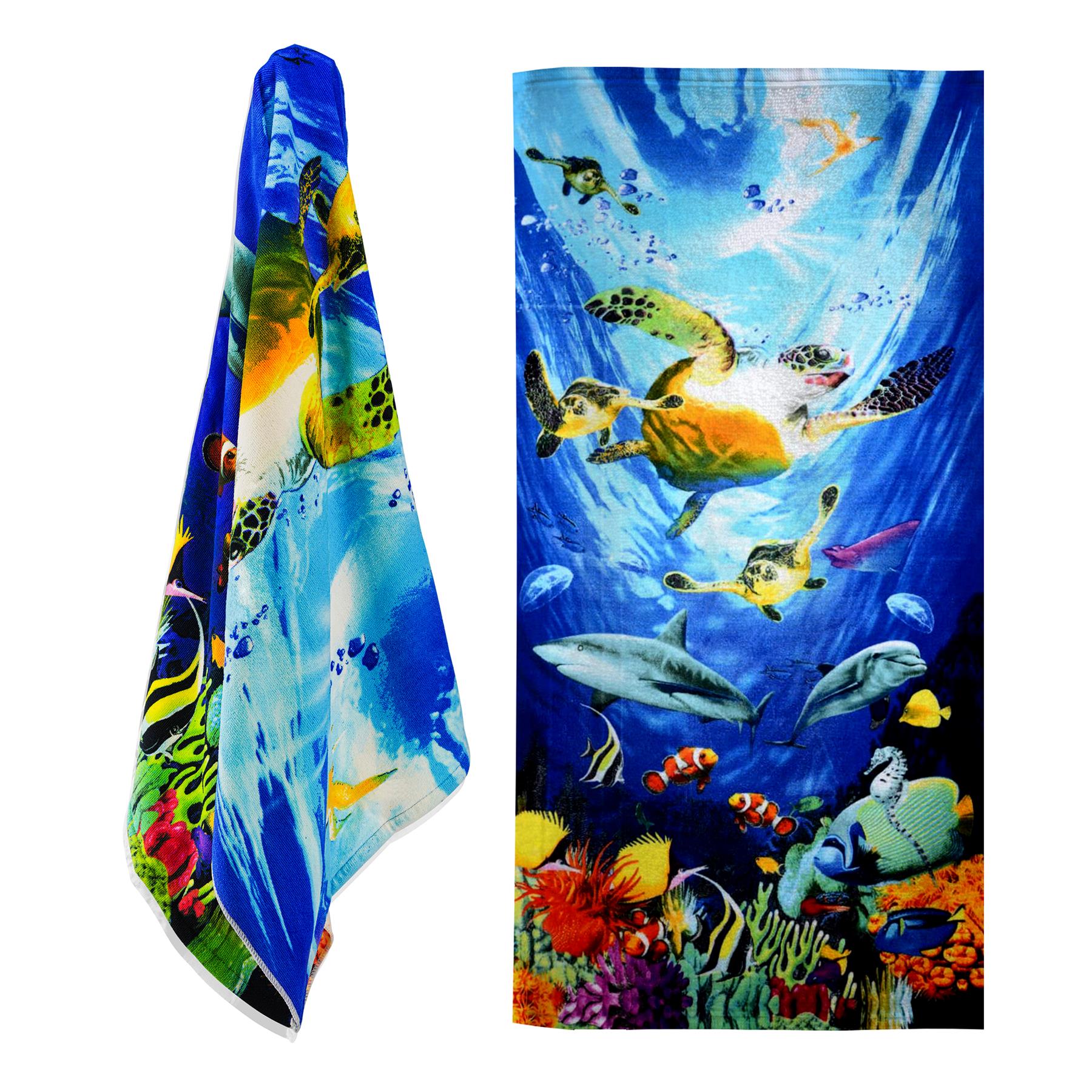 Ocean Turtles Design Large Towel by GEEZY - The Magic Toy Shop