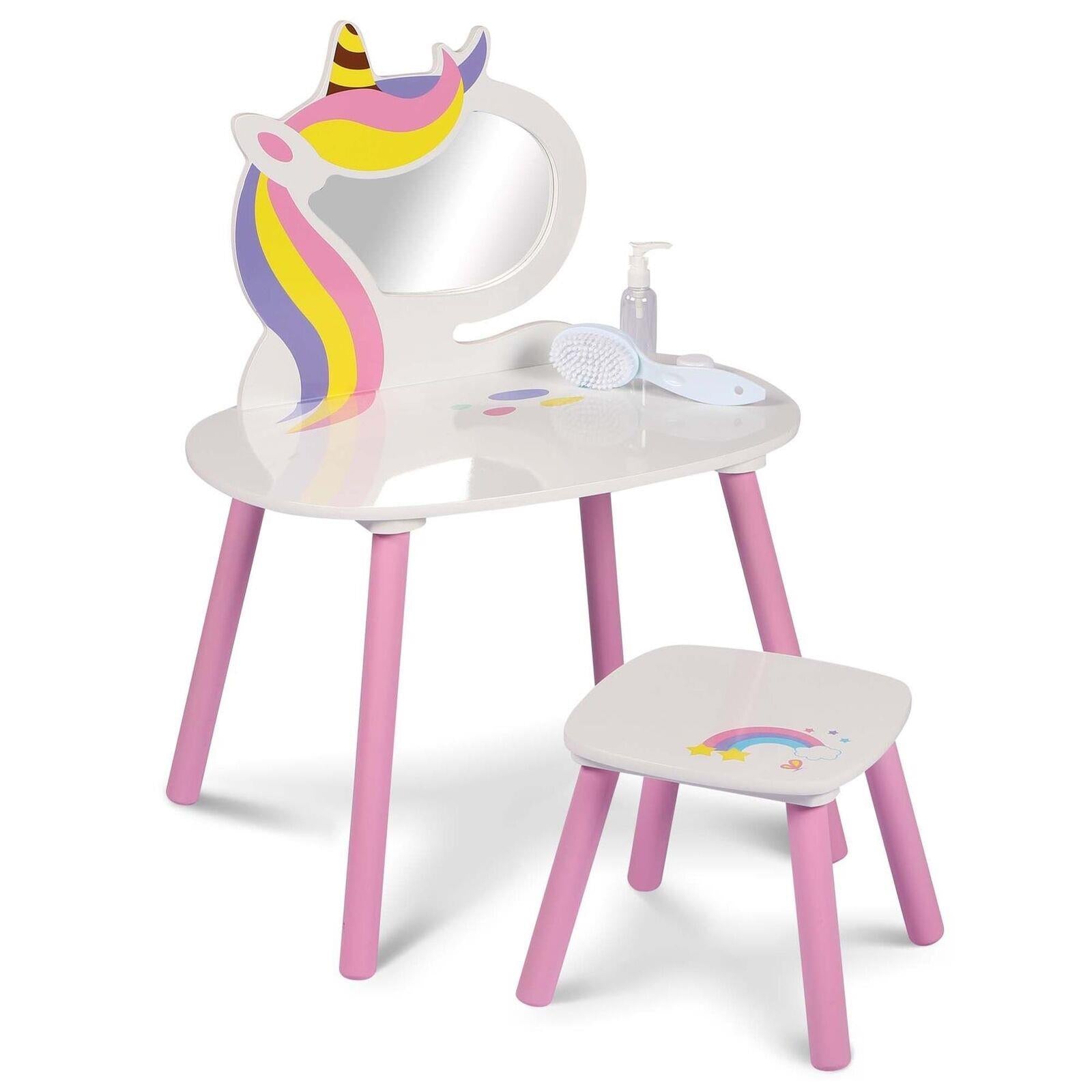 Princess Vanity Table with Stool Kids Play Toy by The Magic Toy Shop - The Magic Toy Shop
