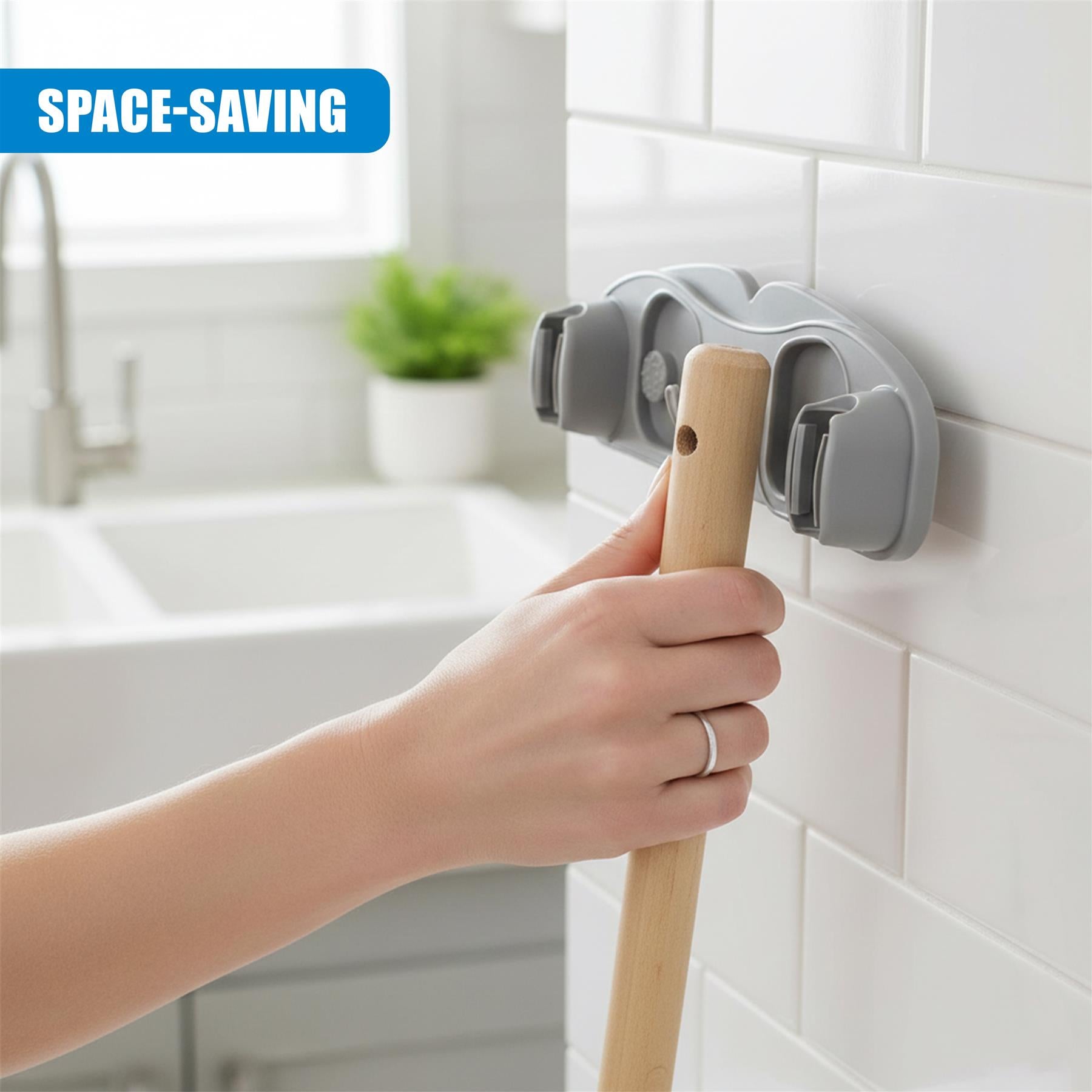 Wall Mounted Mop & Broom Holder