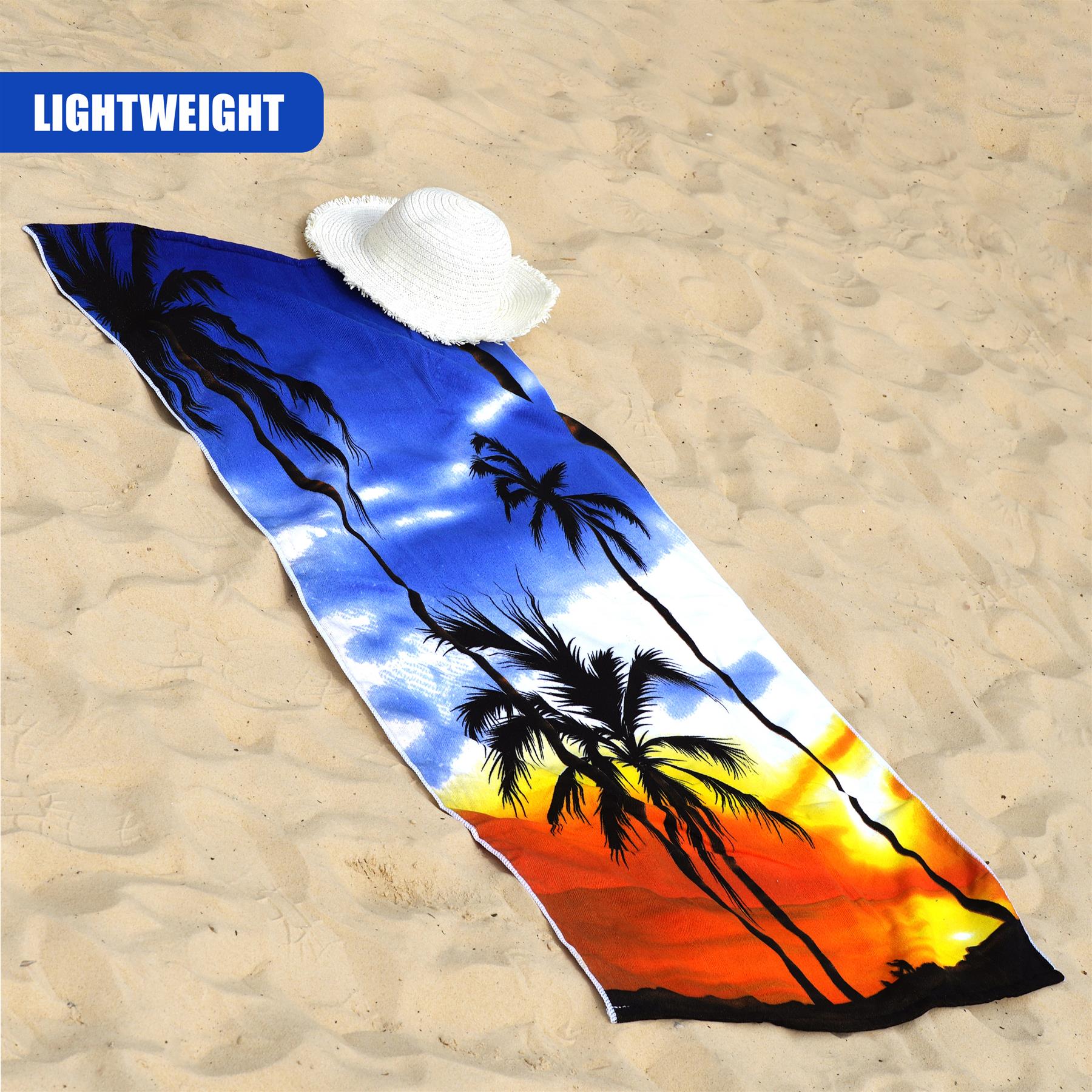 Beach Bath Towel Sunrise Design Microfibre Towel by GEEZY - The Magic Toy Shop