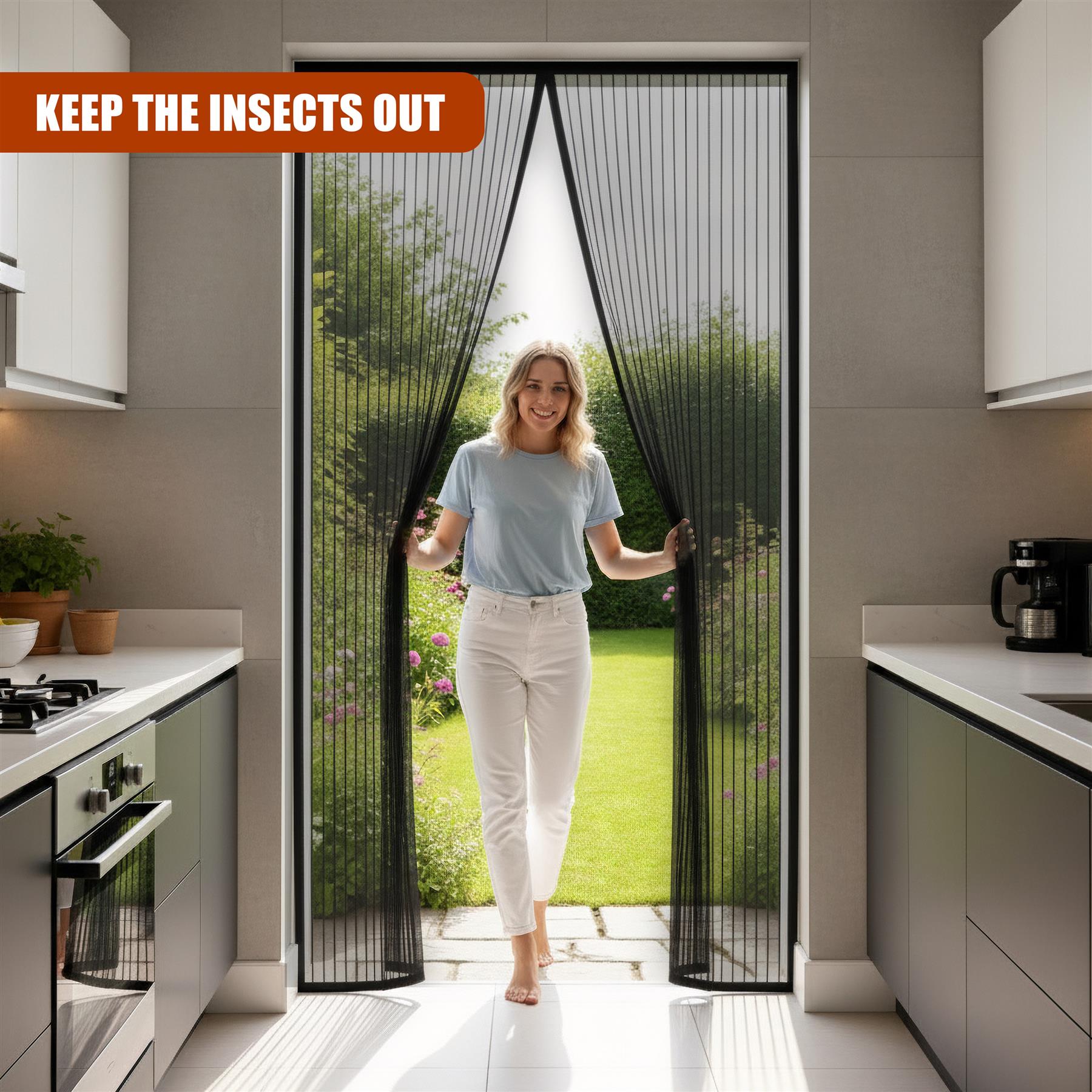 Magnetic Black Fly Screen