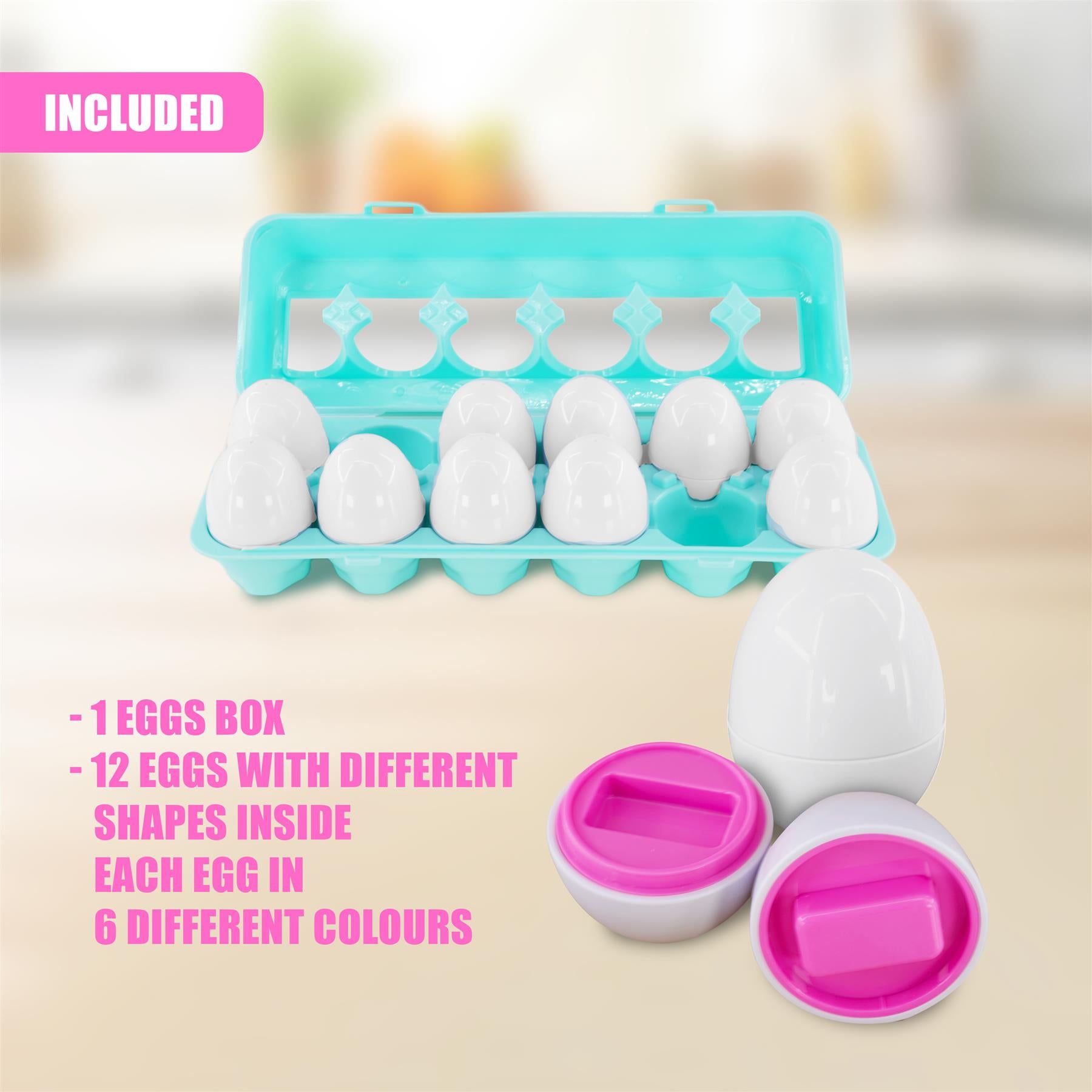 12 Shape Sorter Eggs by The Magic Toy Shop - The Magic Toy Shop