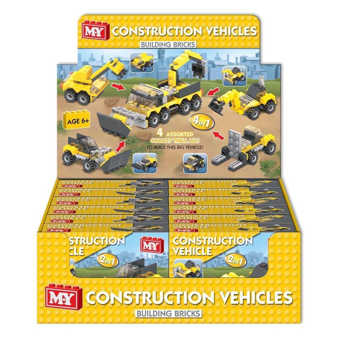 Construction Vehicles Building Bricks 2 in 1 by The Magic Toy Shop - The Magic Toy Shop