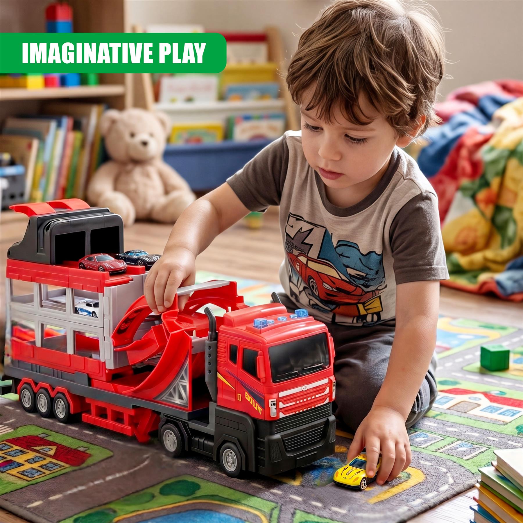 Transport Catapult Truck with 4 Cars
