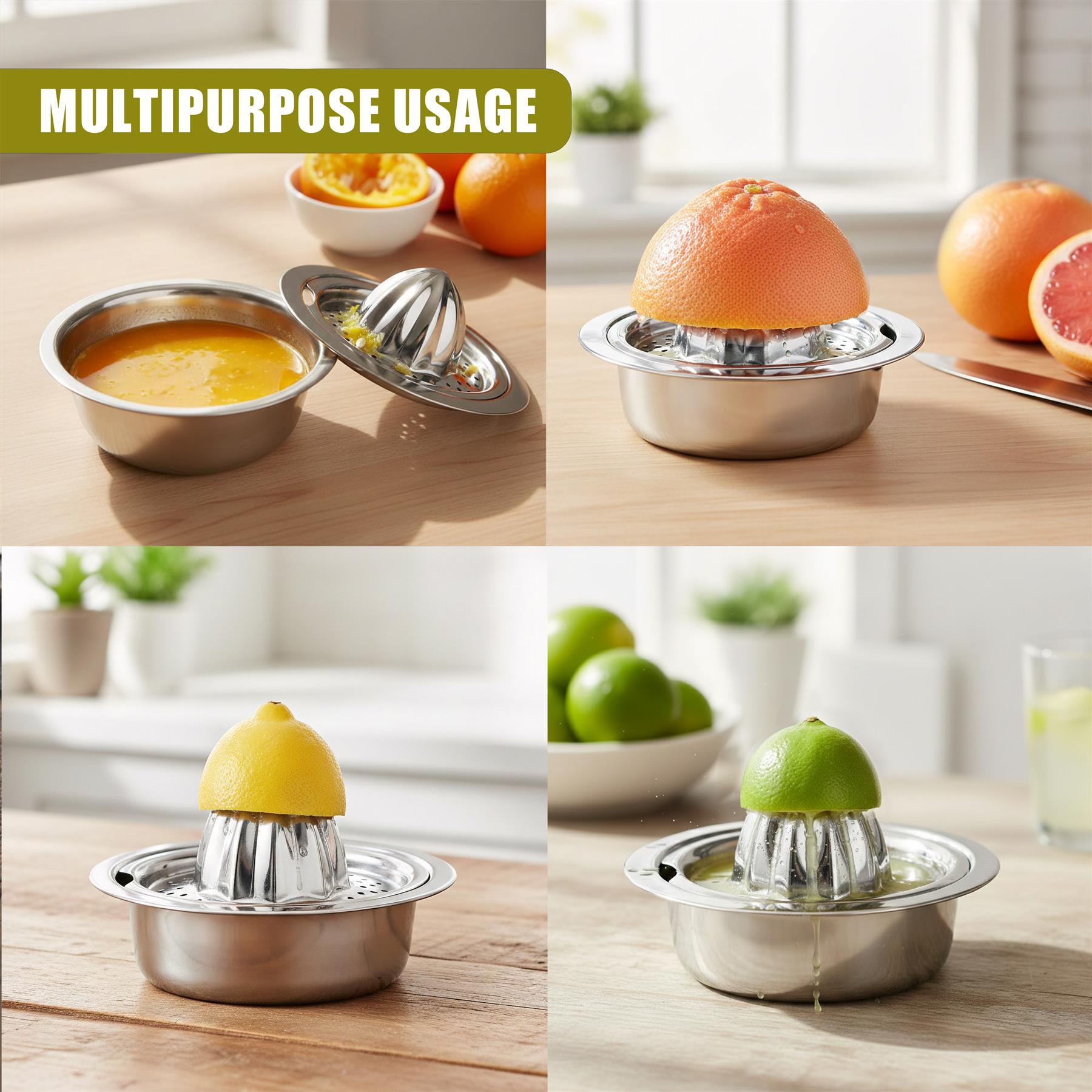 Stainless Steel Manual Citrus Juicer
