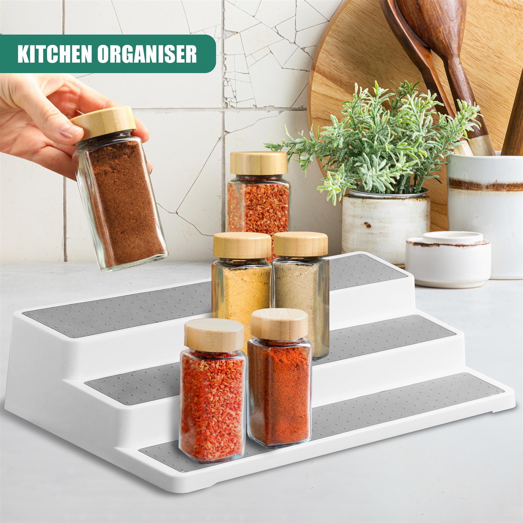 3 Tier Spice Rack 36cm by GEEZY - The Magic Toy Shop