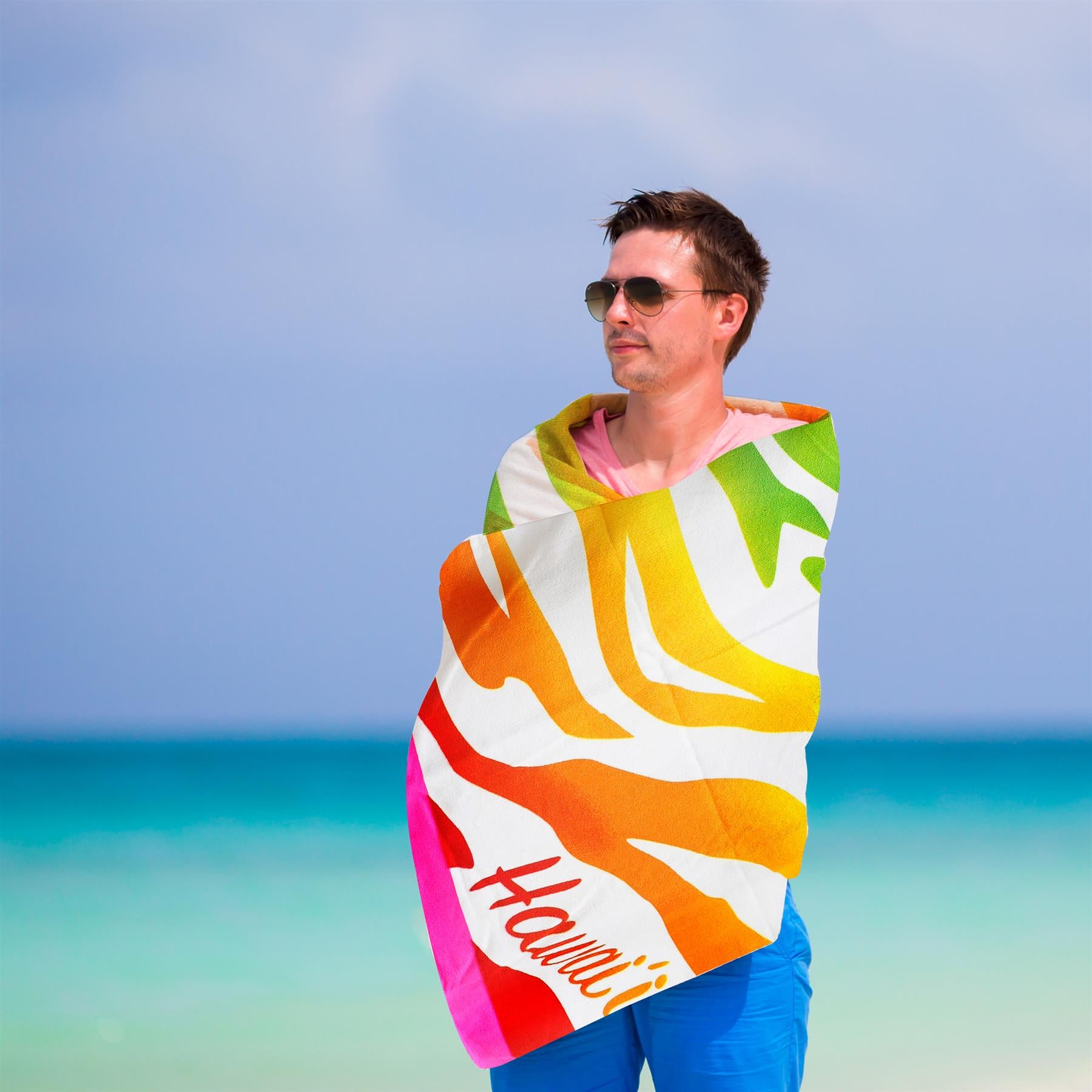 Beach Bath Towel Hawaii Design Microfibre Towel by GEEZY - The Magic Toy Shop