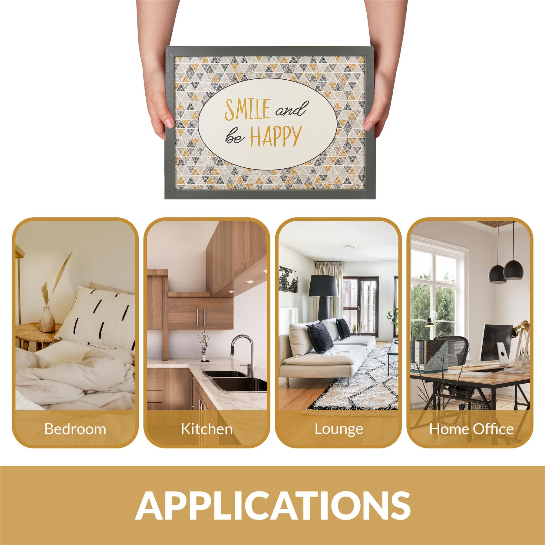 Smile and Be Happy Lap Tray With Bean Bag Cushion by Geezy - The Magic Toy Shop