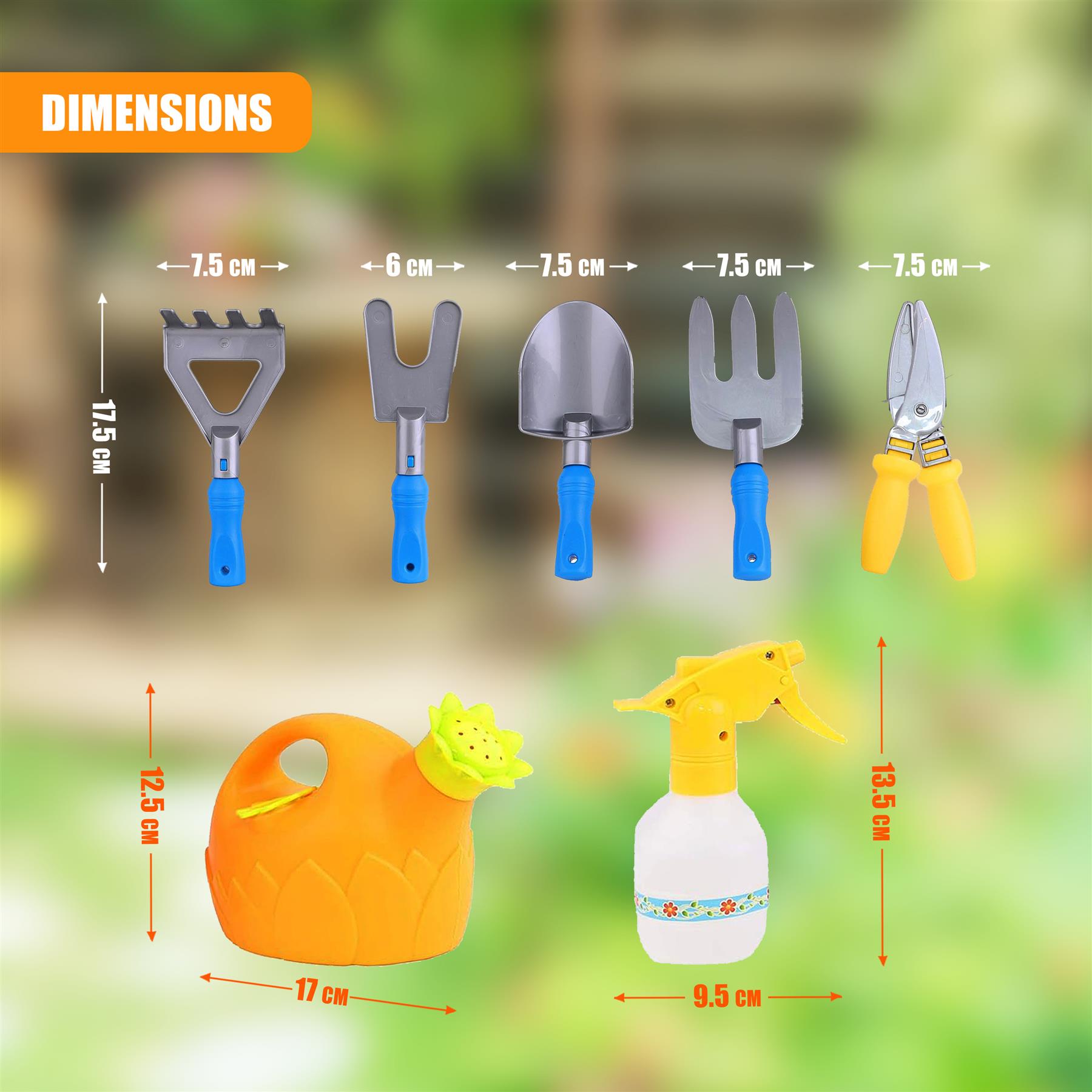 Kids Plastic Garden Wheelbarrow Playset by The Magic Toy Shop - The Magic Toy Shop