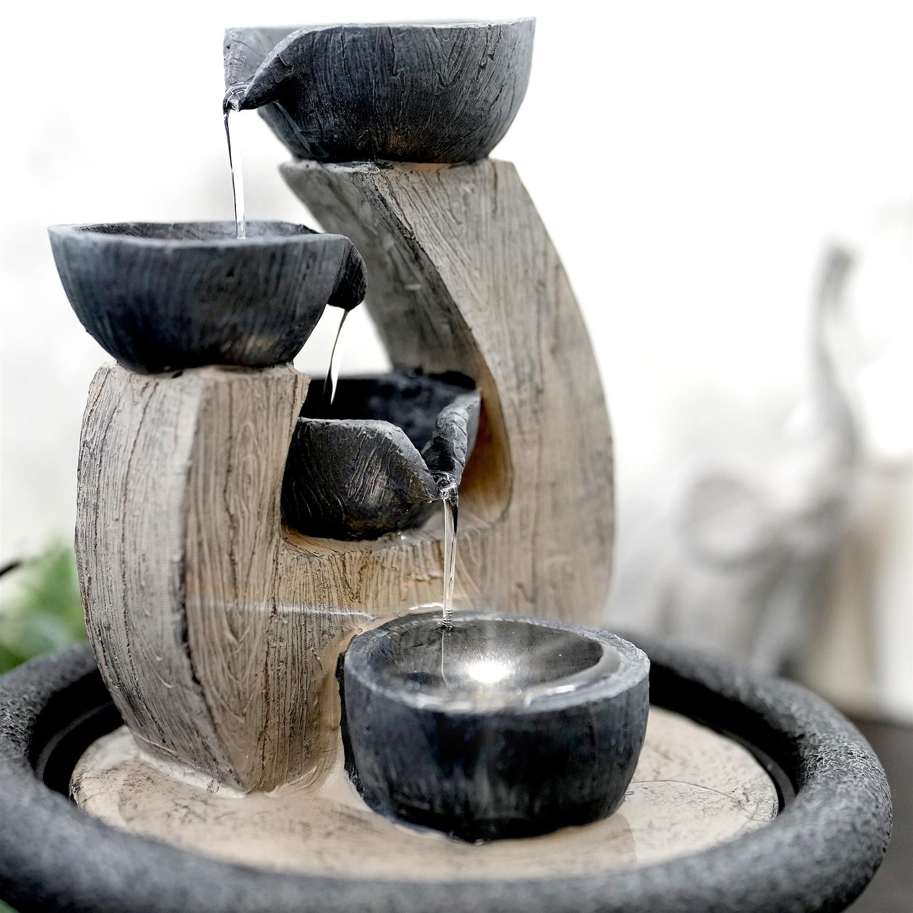 4 Bowls Water Feature Indoor With LED by GEEZY - The Magic Toy Shop