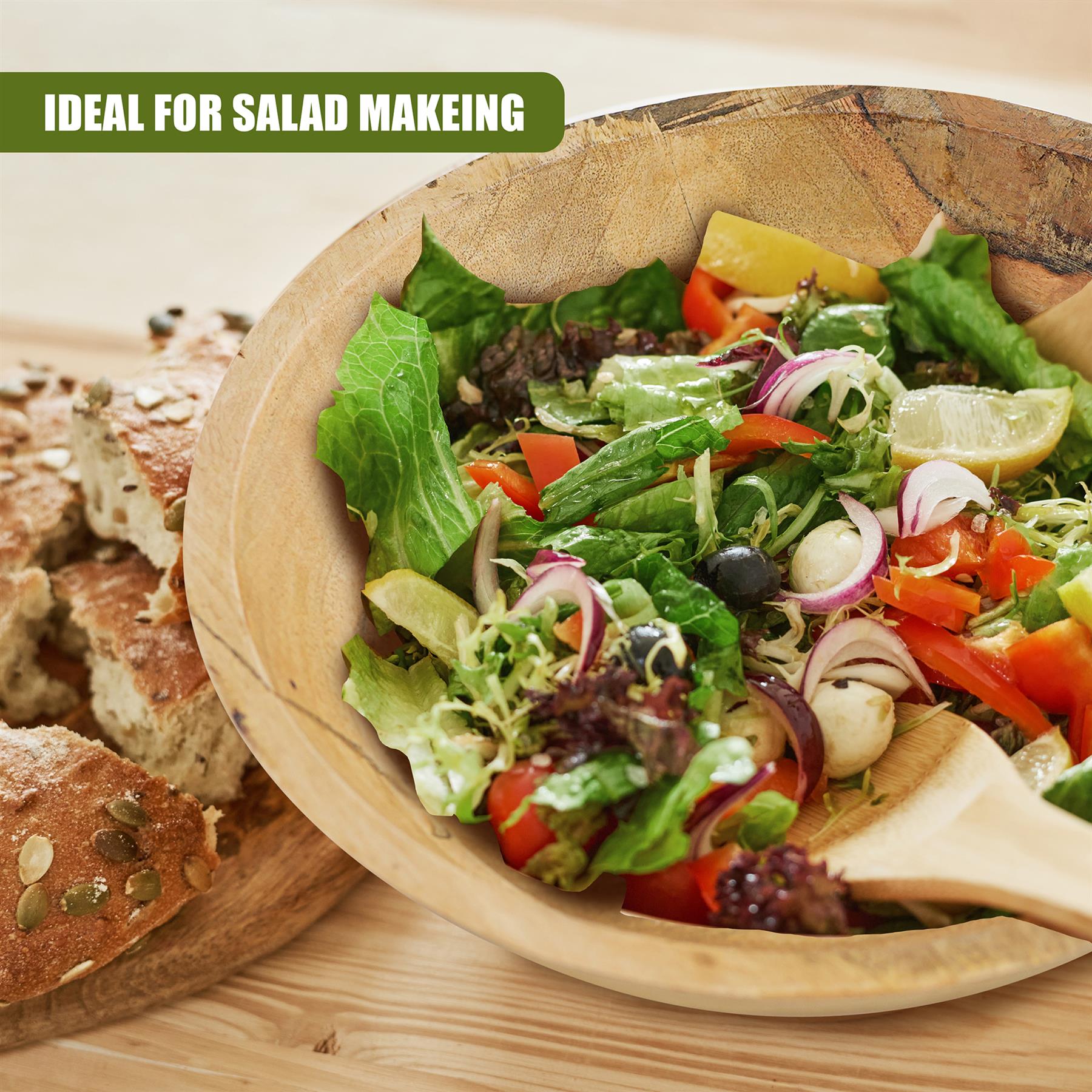 Wooden Mango Bowl 29cm by GEEZY - The Magic Toy Shop