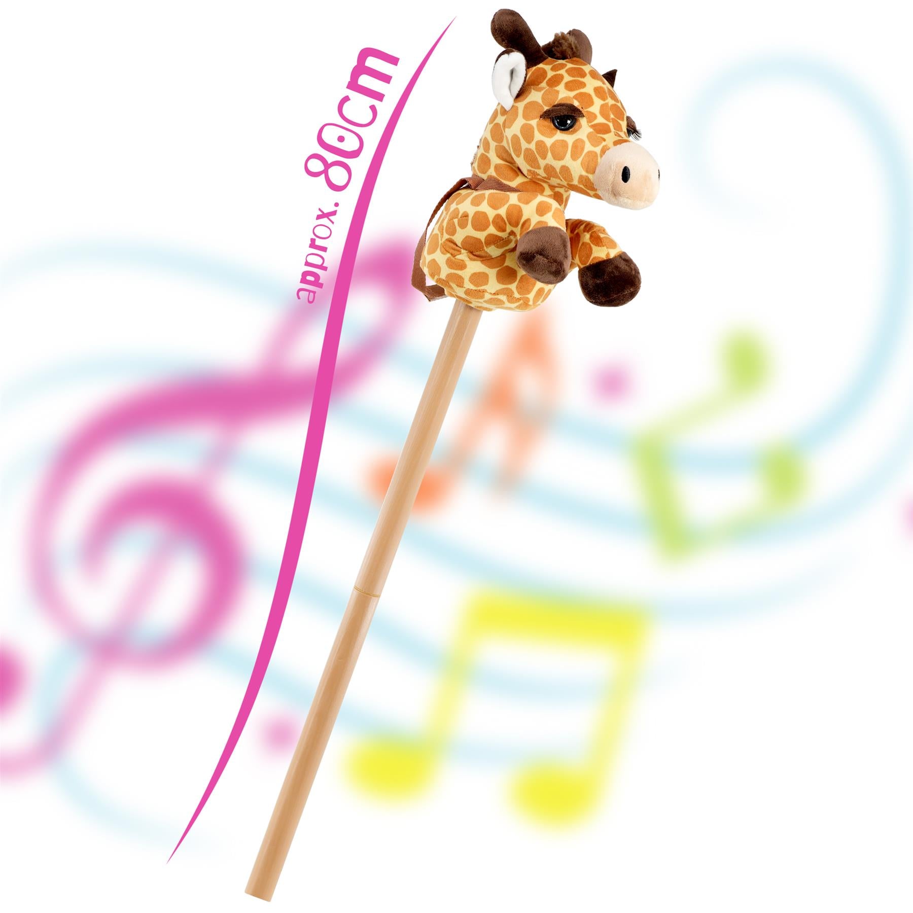 Kids Hobby Horse Toy Giraffe with Sounds by The Magic Toy Shop - The Magic Toy Shop