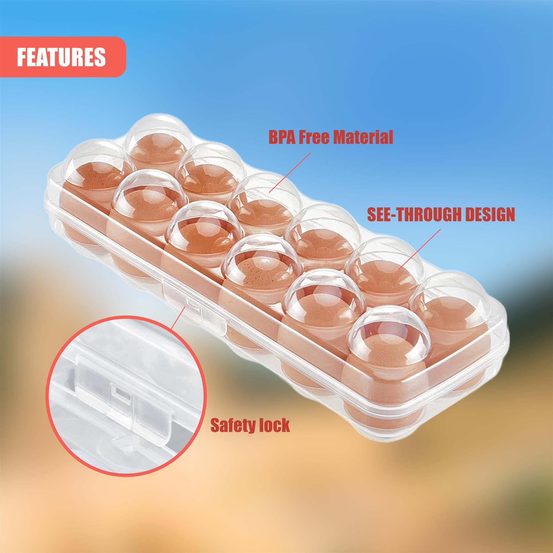 12 Eggs Holder With Lid by GEEZY - The Magic Toy Shop