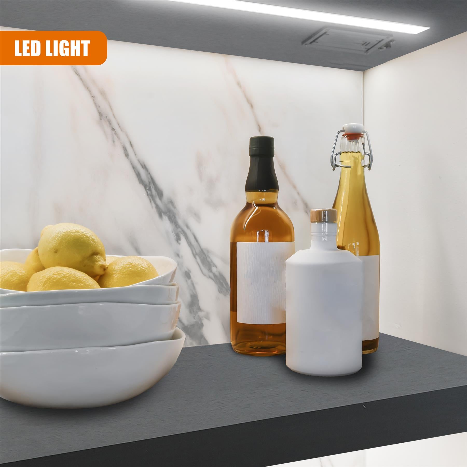 Black Floating Wooden Wall Shelf with LED Lights - 60cm by GEEZY - The Magic Toy Shop