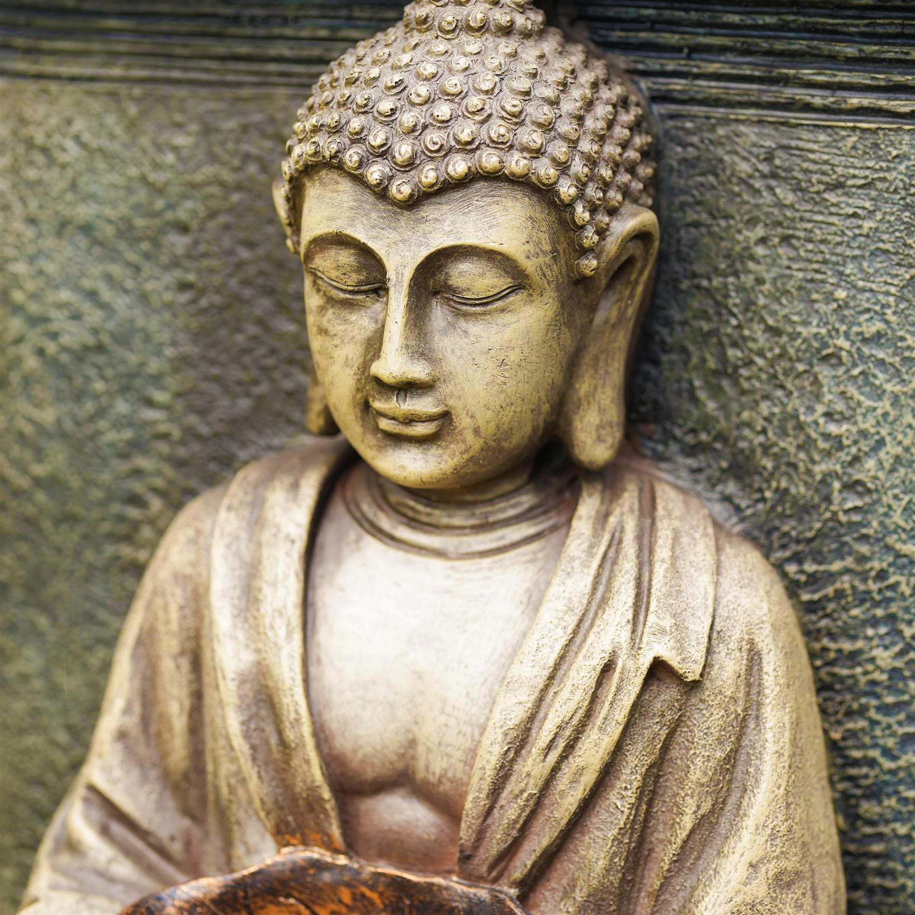 Solar Water Fountain Stone Buddha by GEEZY - The Magic Toy Shop