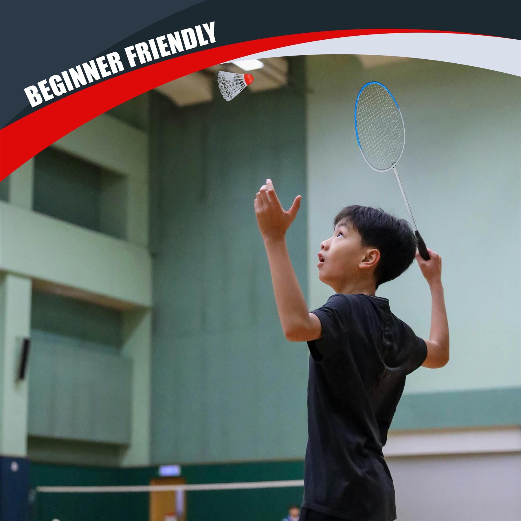 3 Piece Multicoloured Badminton Racquet Set by The Magic Toy Shop - The Magic Toy Shop