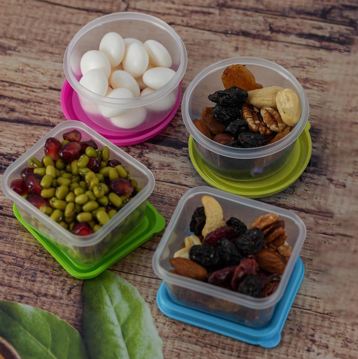 Set of 4 Mini Food Storage Containers with Lids