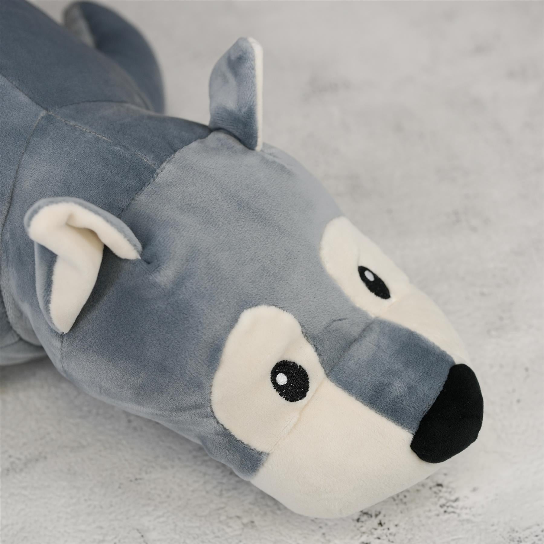 20” Super-Soft Wolf Plush Pillow Toy by The Magic Toy Shop - The Magic Toy Shop