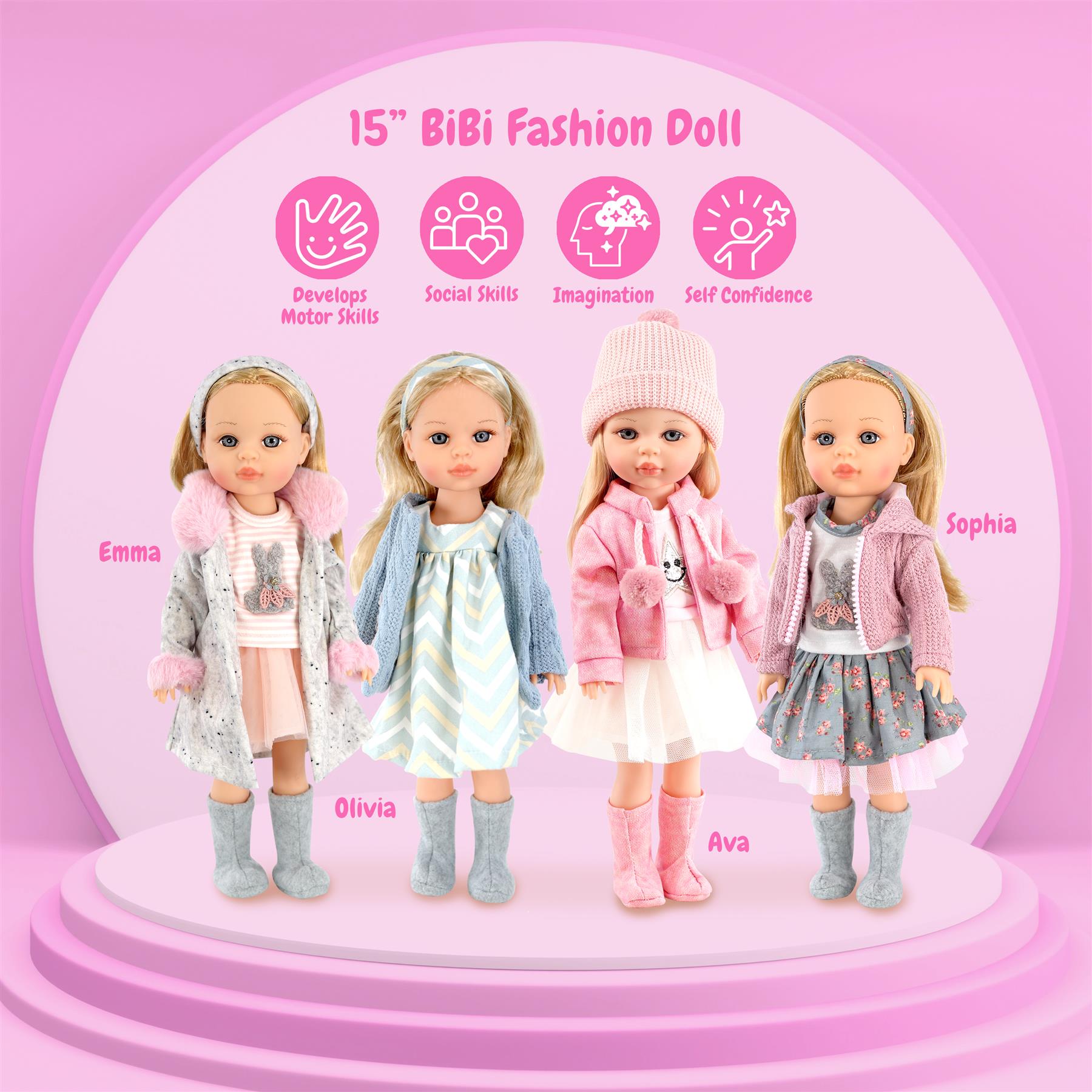 BiBi Fashion Doll "Ava Williams" (38 cm / 15") by BiBi Doll - The Magic Toy Shop