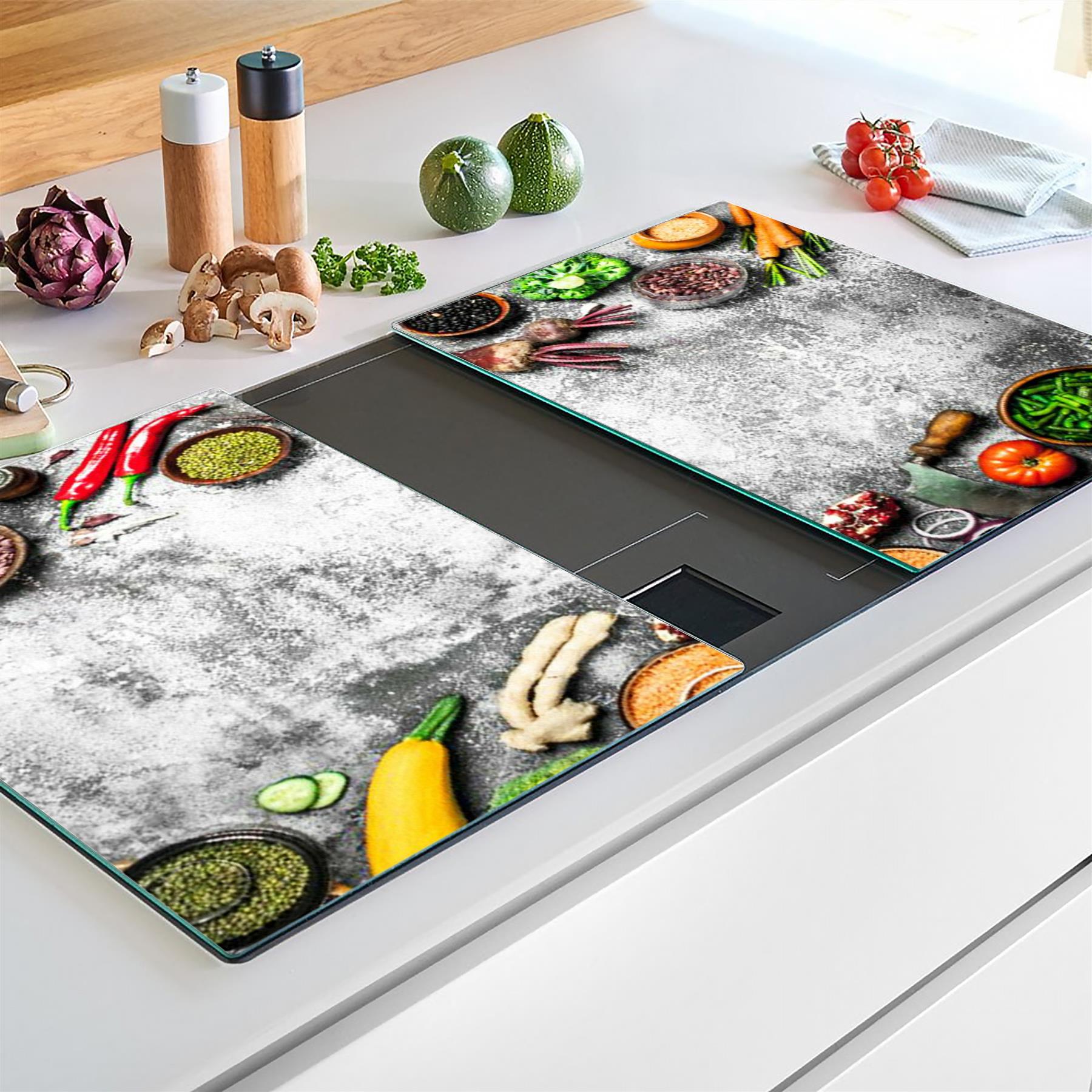 Glass Cutting Boards with Veggies Design by Geezy - The Magic Toy Shop