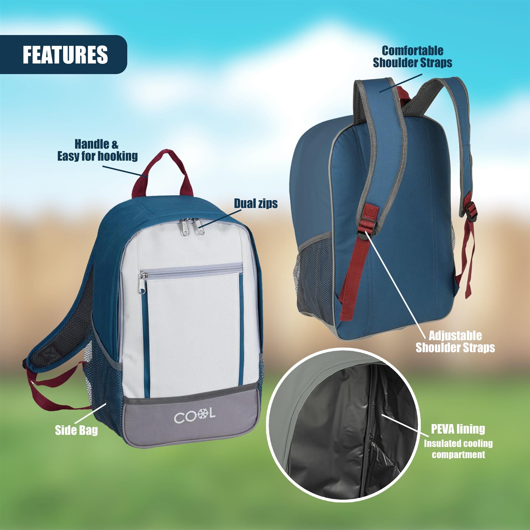 Insulated Cooler Backpack by GEEZY - The Magic Toy Shop