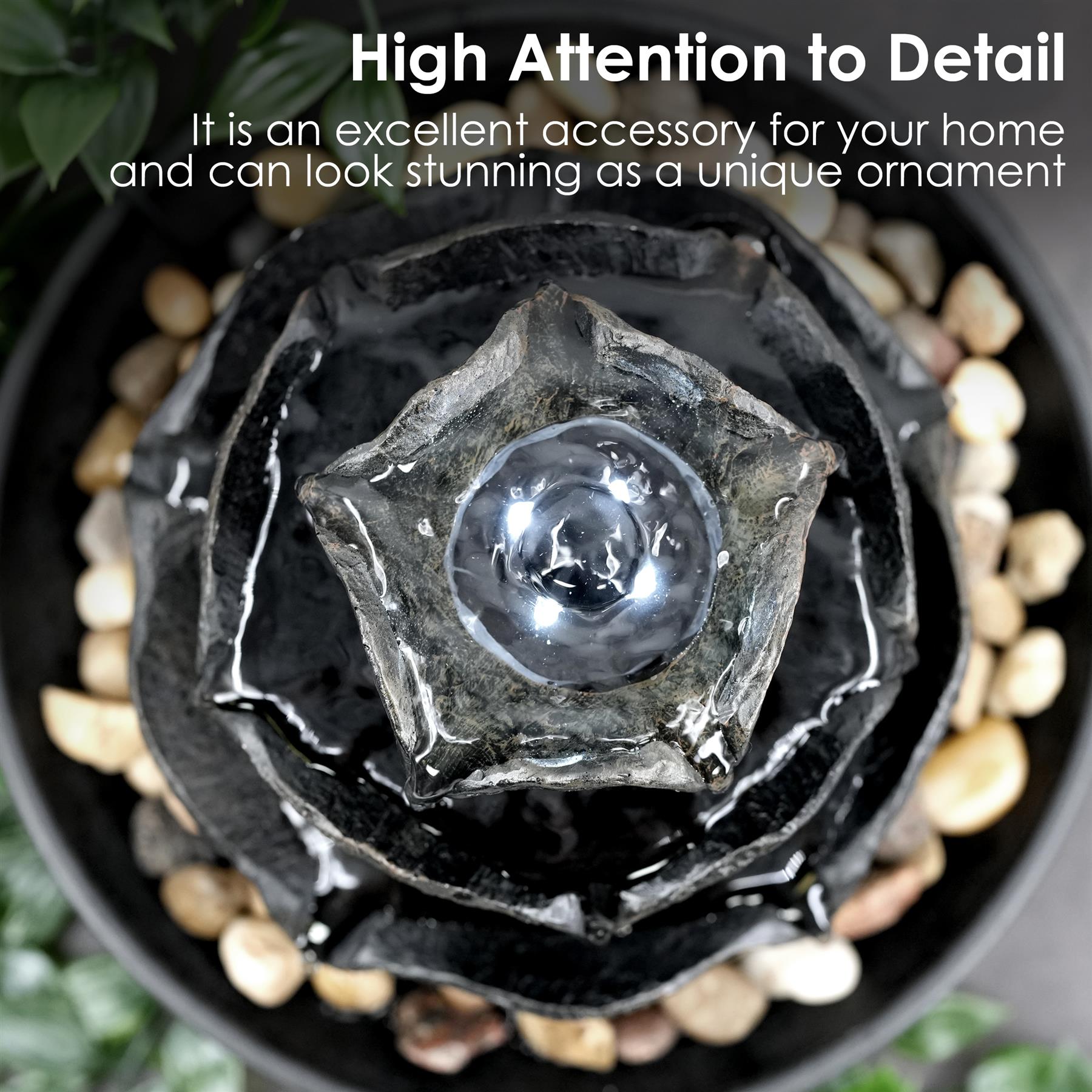 Waterfall Water Feature Indoor With LED by GEEZY - The Magic Toy Shop