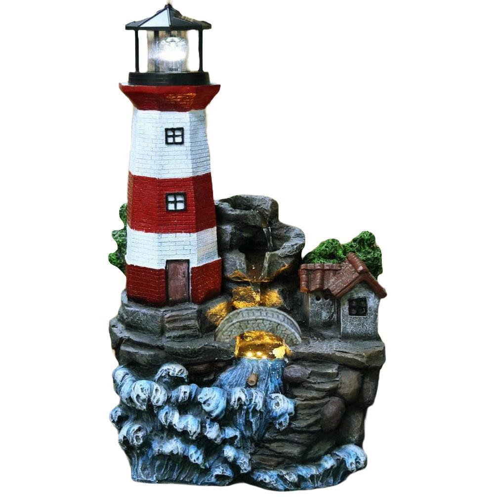 Lighthouse Water Feature Outdoor With LED by GEEZY - The Magic Toy Shop