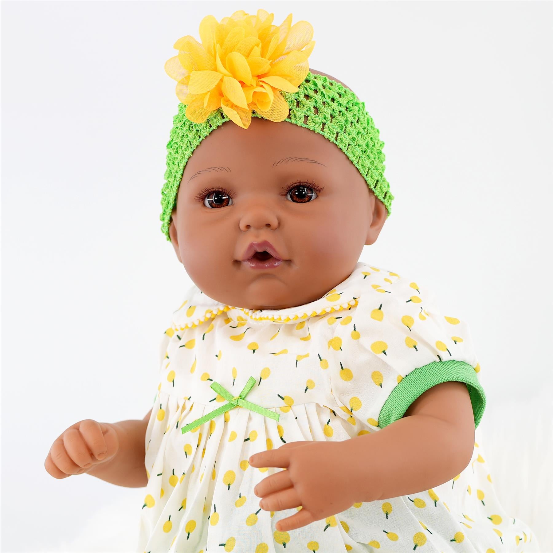 BiBi Black Doll Reborn Ethnic Girl "Dahlia" (50 cm / 20") by BiBi Doll - The Magic Toy Shop