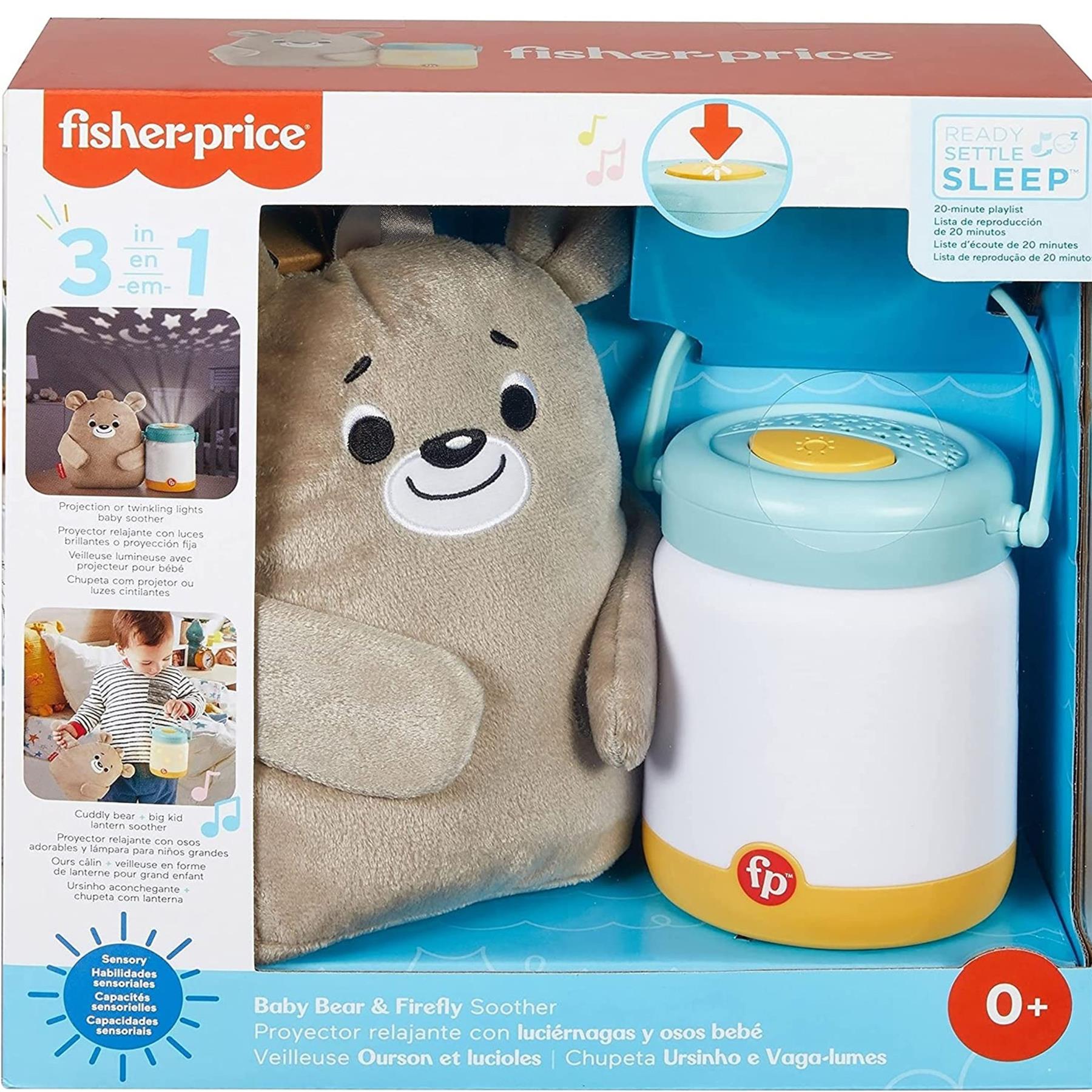 Twinkle Teddy Firefly Soother With Calming Music by Fisher Price - The Magic Toy Shop