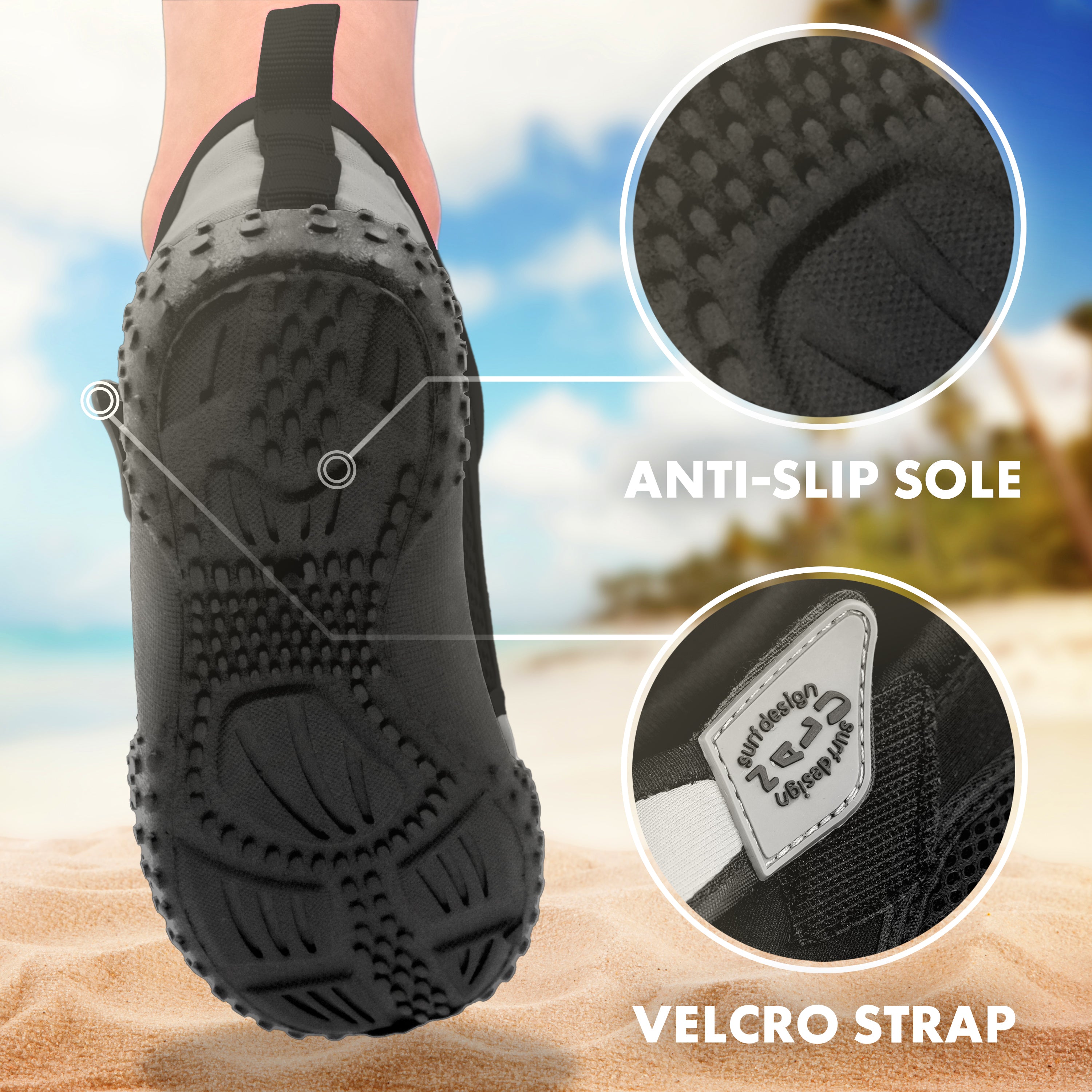 Grey Neoprene Aqua Shoes by GEEZY - The Magic Toy Shop