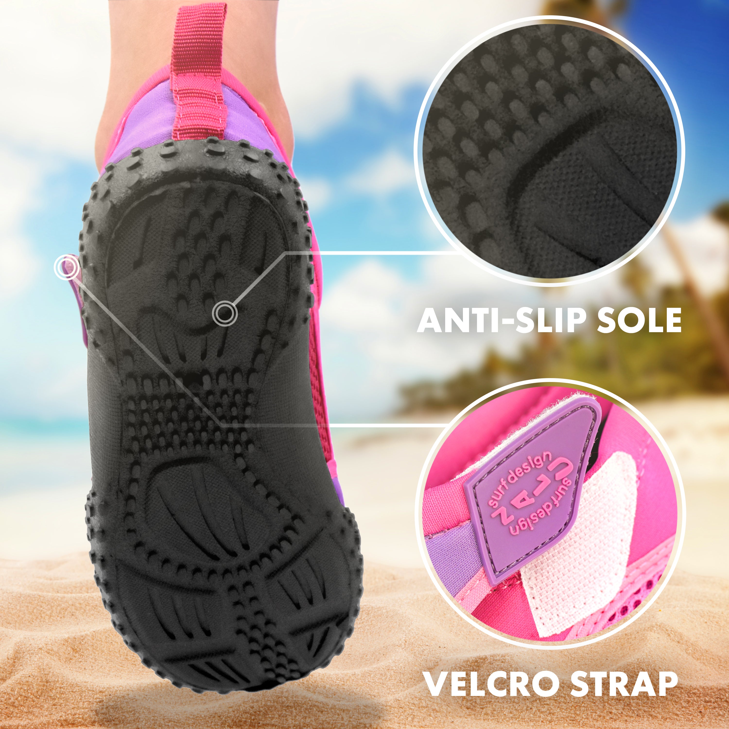 Pink Neoprene Aqua Shoes by GEEZY - The Magic Toy Shop