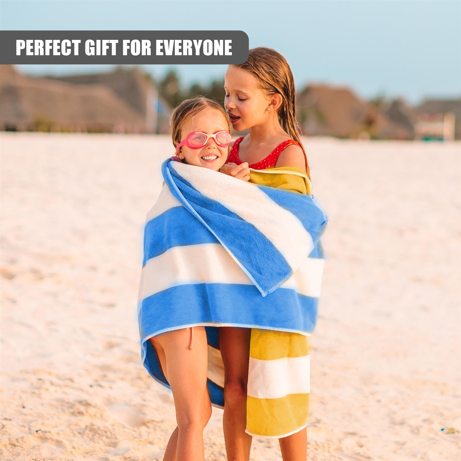 Striped Microfibre Beach Towels - Set of 4 by GEEZY - The Magic Toy Shop