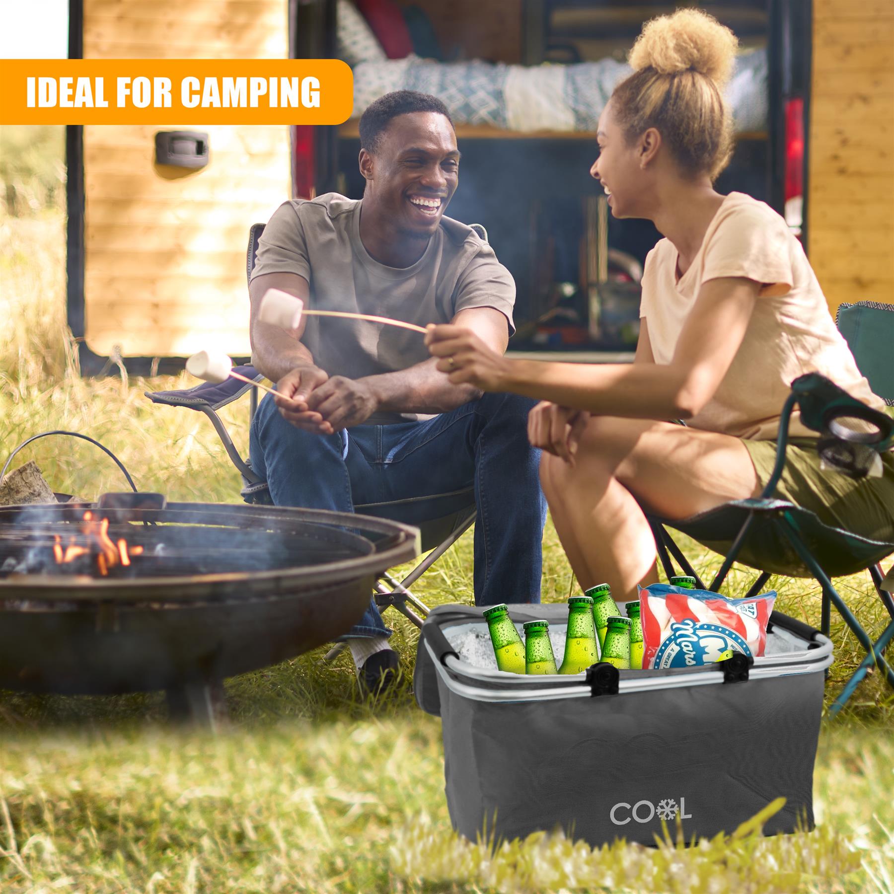 Grey Cooler Basket Bag by Geezy - The Magic Toy Shop