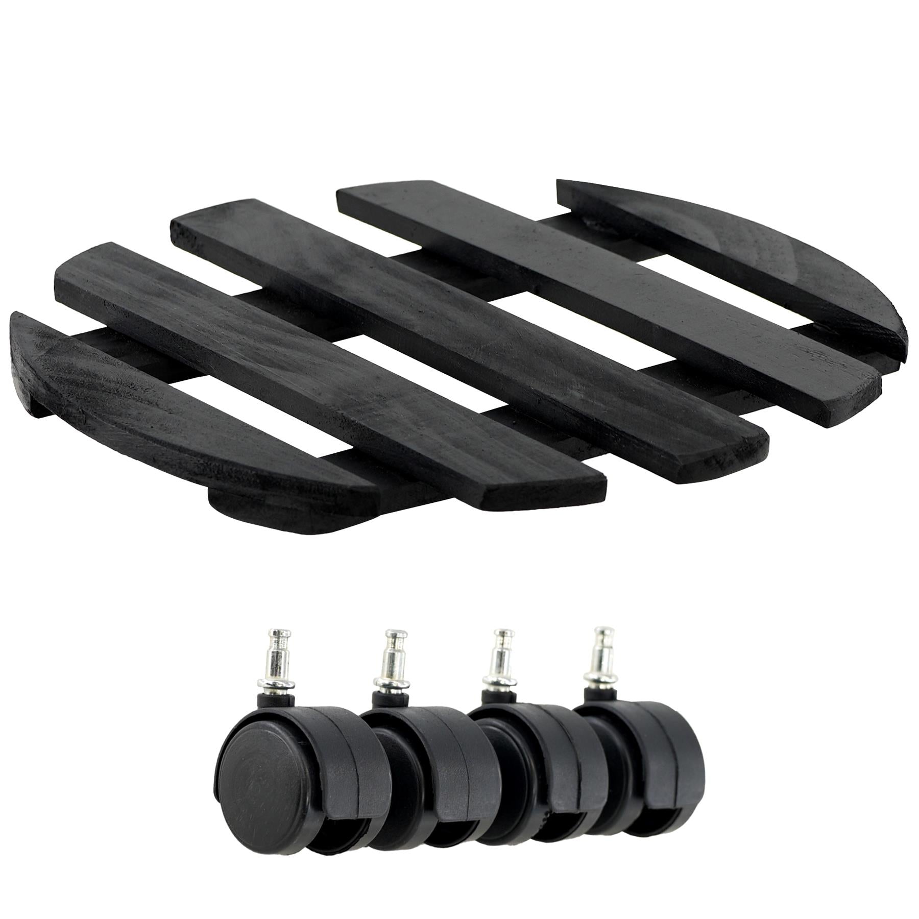 Wooden Round Plant Trolley with Wheels by GEEZY - The Magic Toy Shop