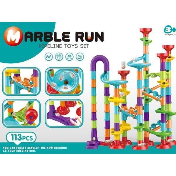 Marble Run Race Building Block Maze Toy Set 113 pcs by The Magic Toy Shop - The Magic Toy Shop