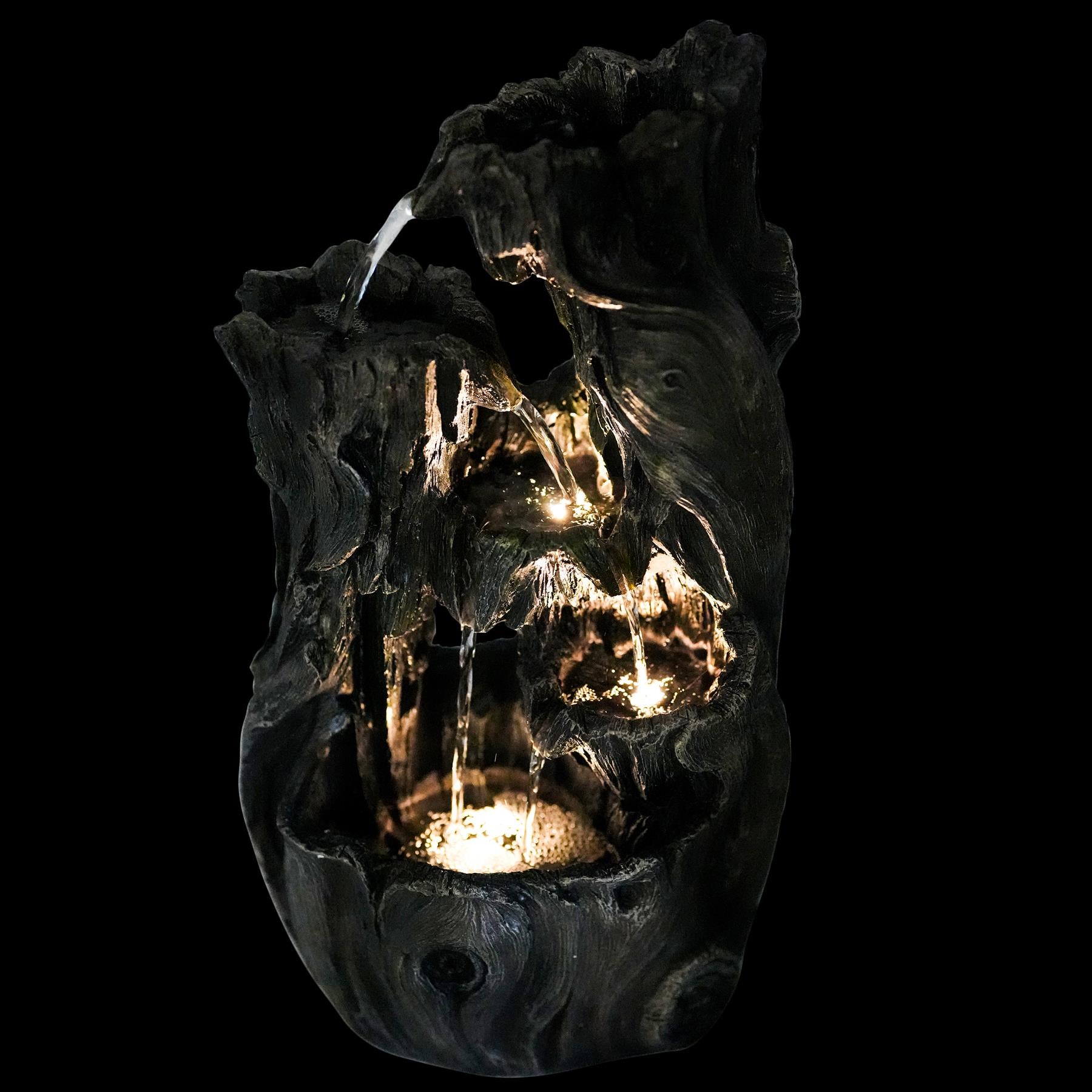 Solar Tree Log Fountain by Geezy - The Magic Toy Shop