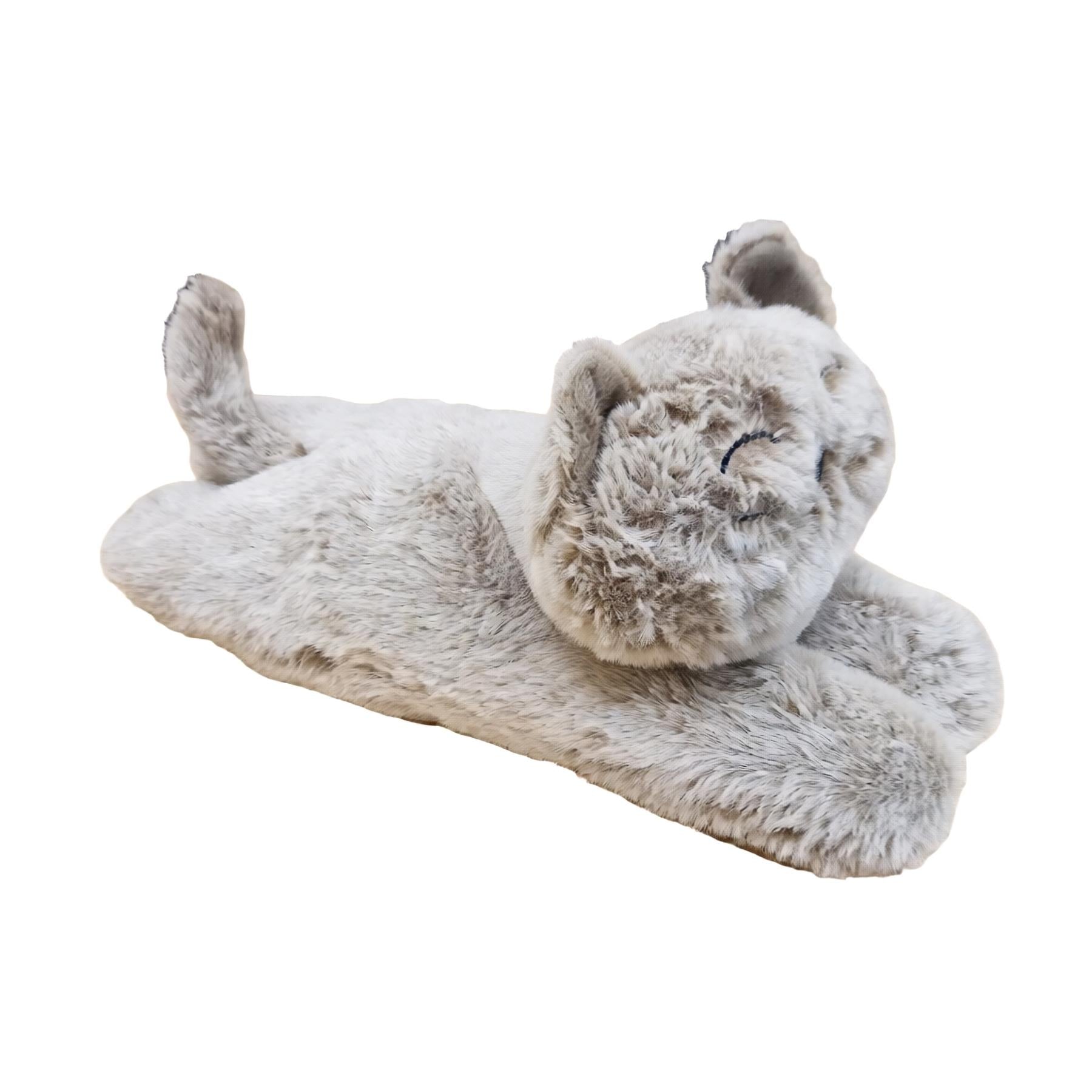 A fluffy cat on a towel-like surface. - The Magic Toy Shop